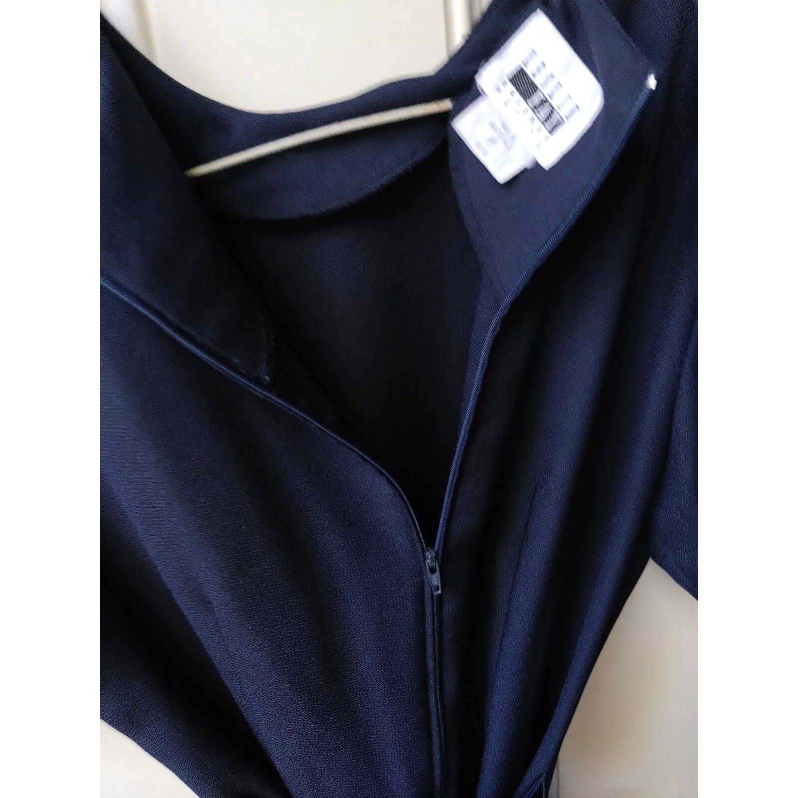 Fay Vintage Leslie Fay Dresses Petite 8P Solid Navy Blue Belted Size M / US 6-8 / IT 42-44 - 3 Thumbnail