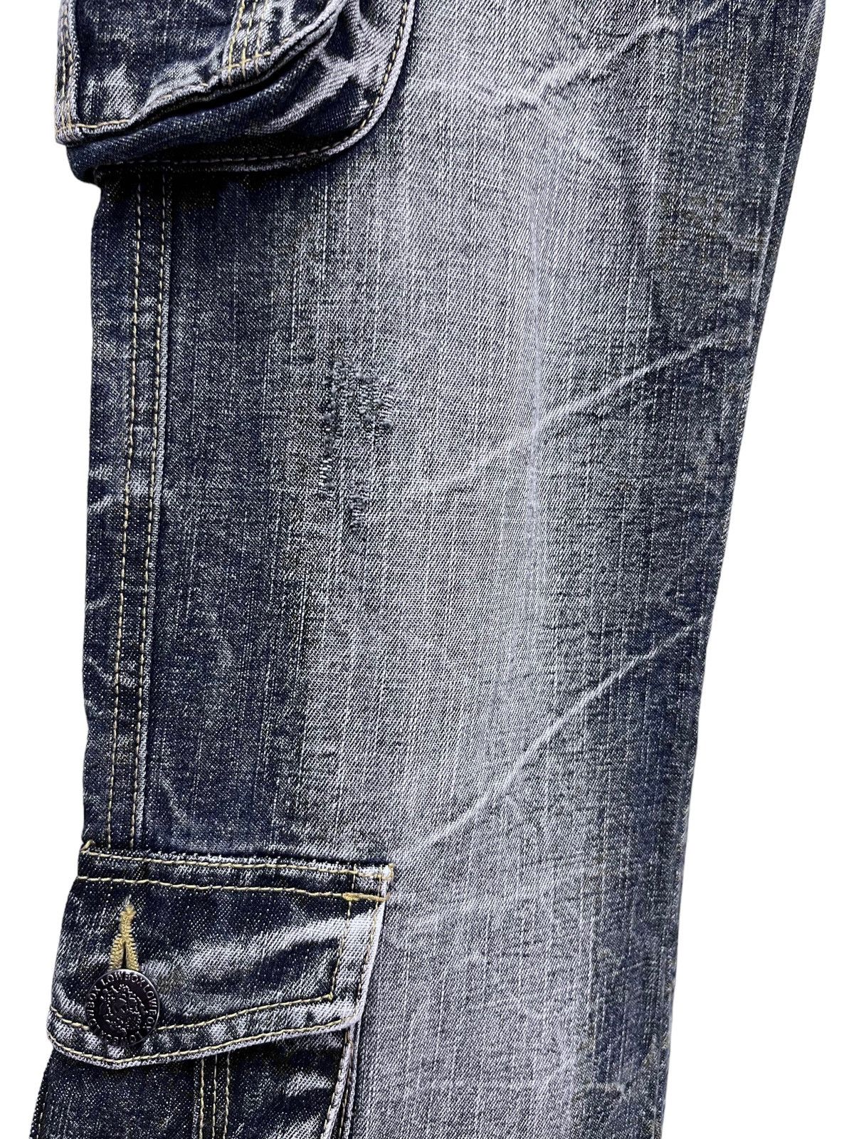 LOWBOX LOWBOX JAPAN Punk Distressed Whiskered Multipocket Flared Size US 29 - 9 Thumbnail