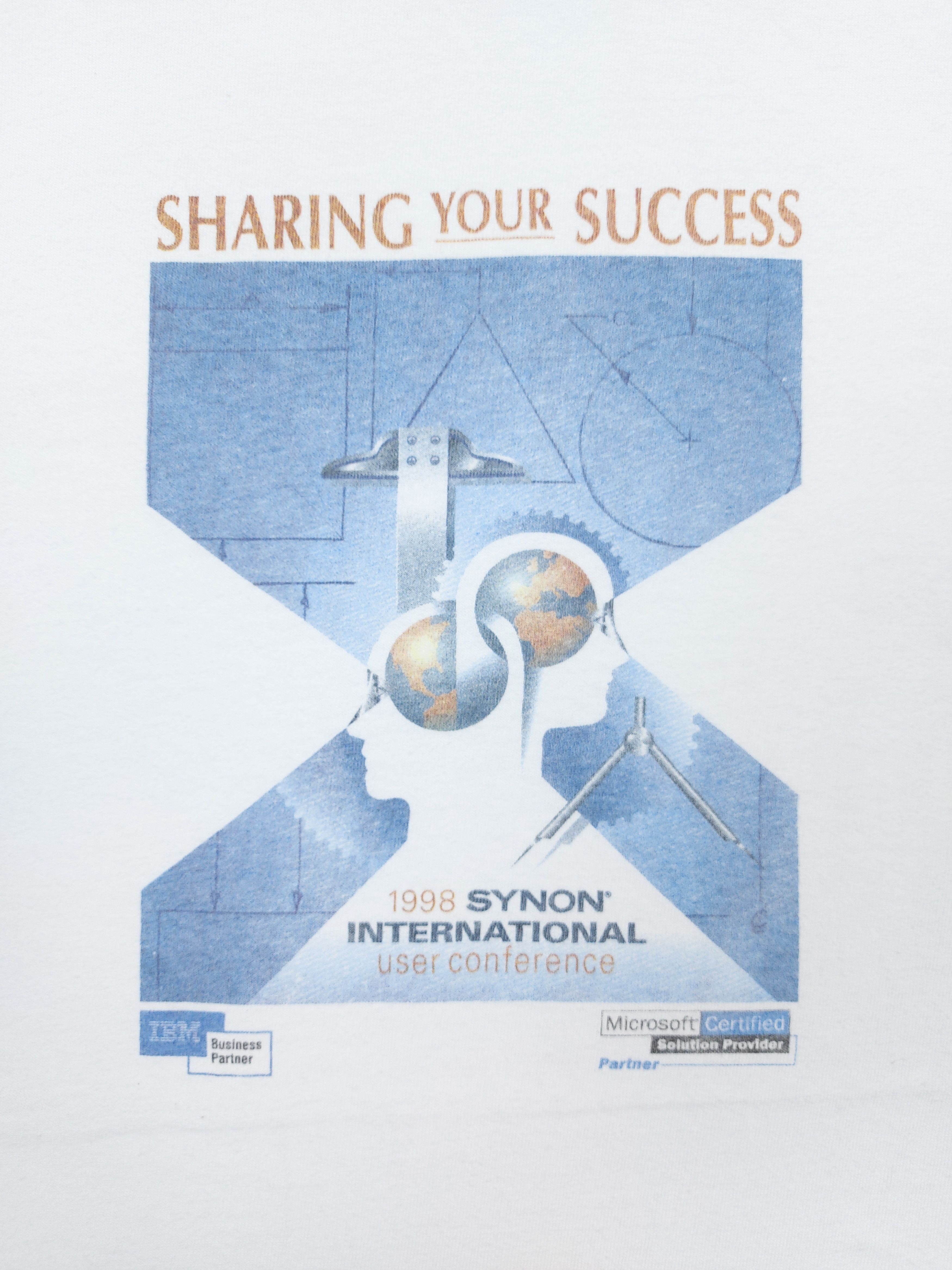 Microsoft × Vintage VTG 1998 IBM Microsoft Synon Internation Tech TEE Size US XL / EU 56 / 4 - 5 Thumbnail