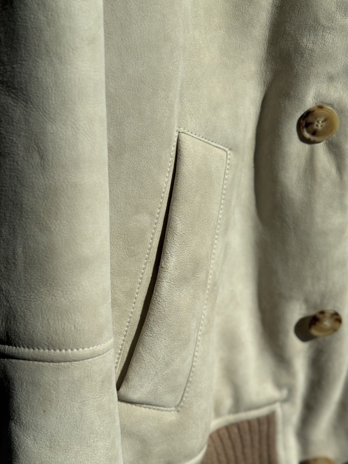 Brunello Cucinelli RRP $10500 Brunello Cucunelli suede sheepskin coat Jacket Size US XL / EU 56 / 4 - 22 Thumbnail