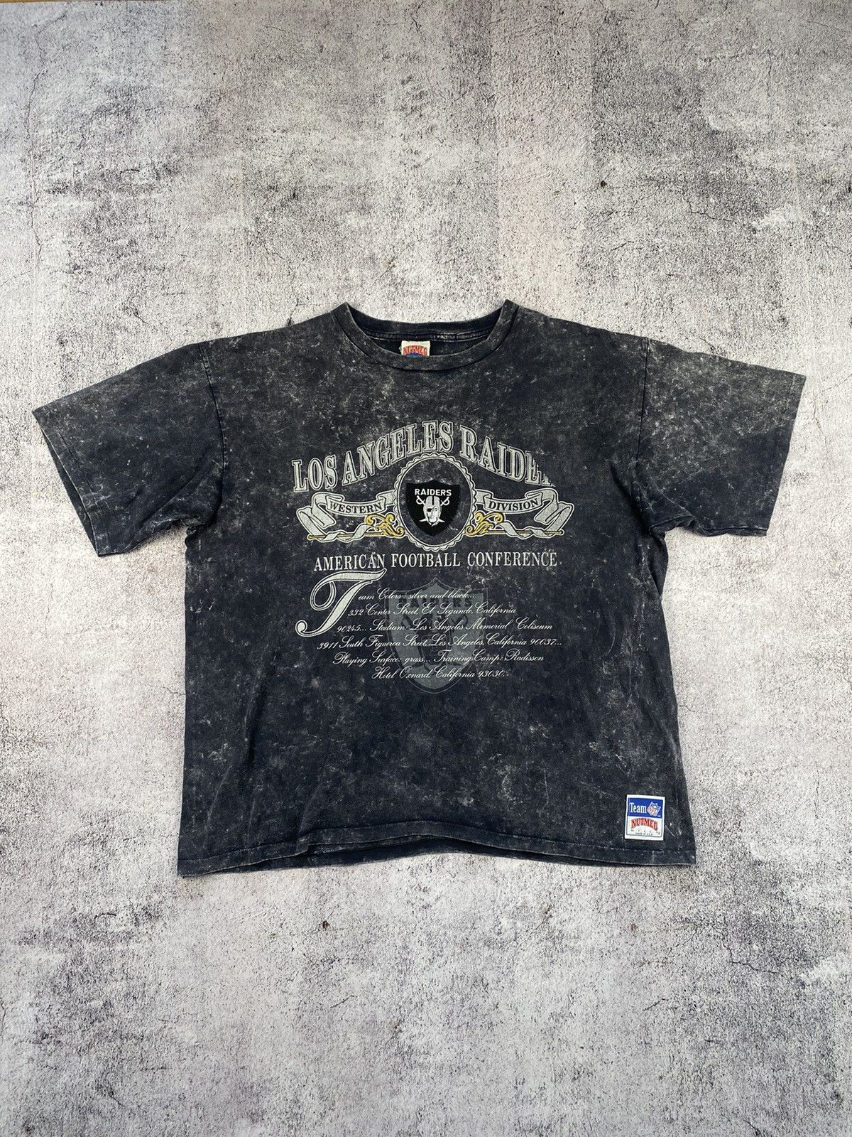 Vintage NFL Los Angeles Raiders Tee Shirt 1990s Size Large Made in USA