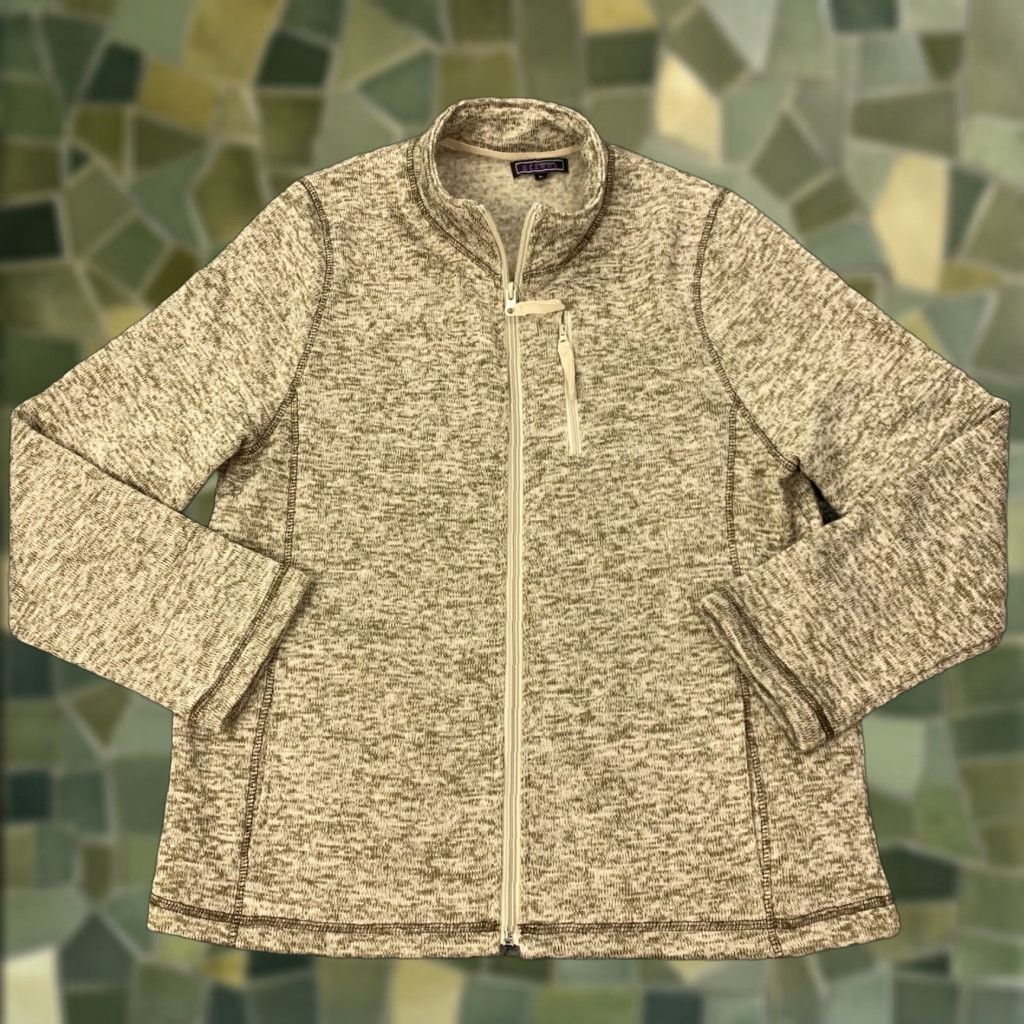 Vintage Effeci Creazioni Pullover Sweatshirt Womens Large Beige Full Zip Pockets Size L / US 10 / IT 46 - 1 Thumbnail