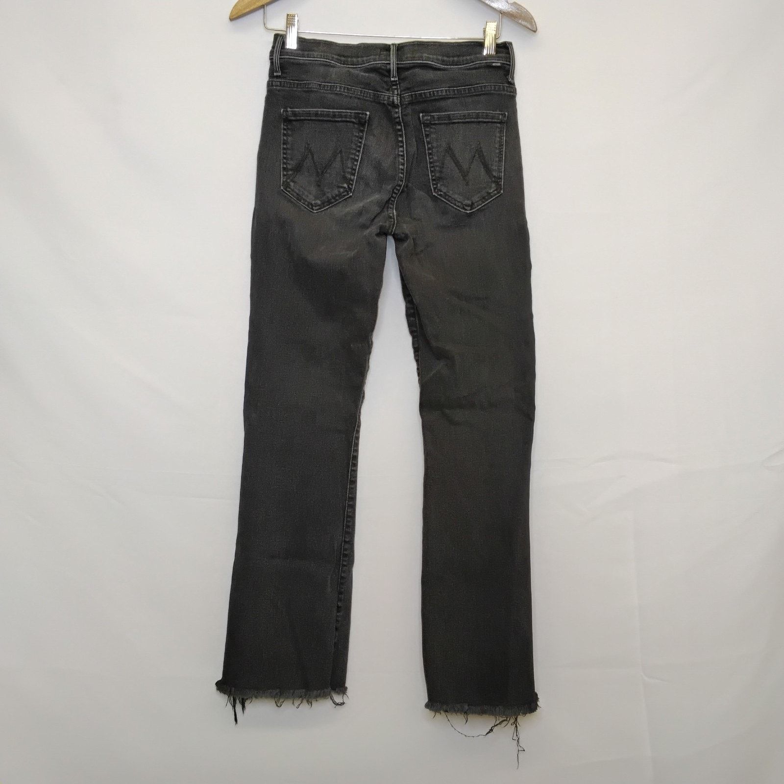 MOTHER Mother The Weekender Fray Jean Women's 28x30 Black Dark Wash Size 28" / US 6 / IT 42 - 3 Thumbnail