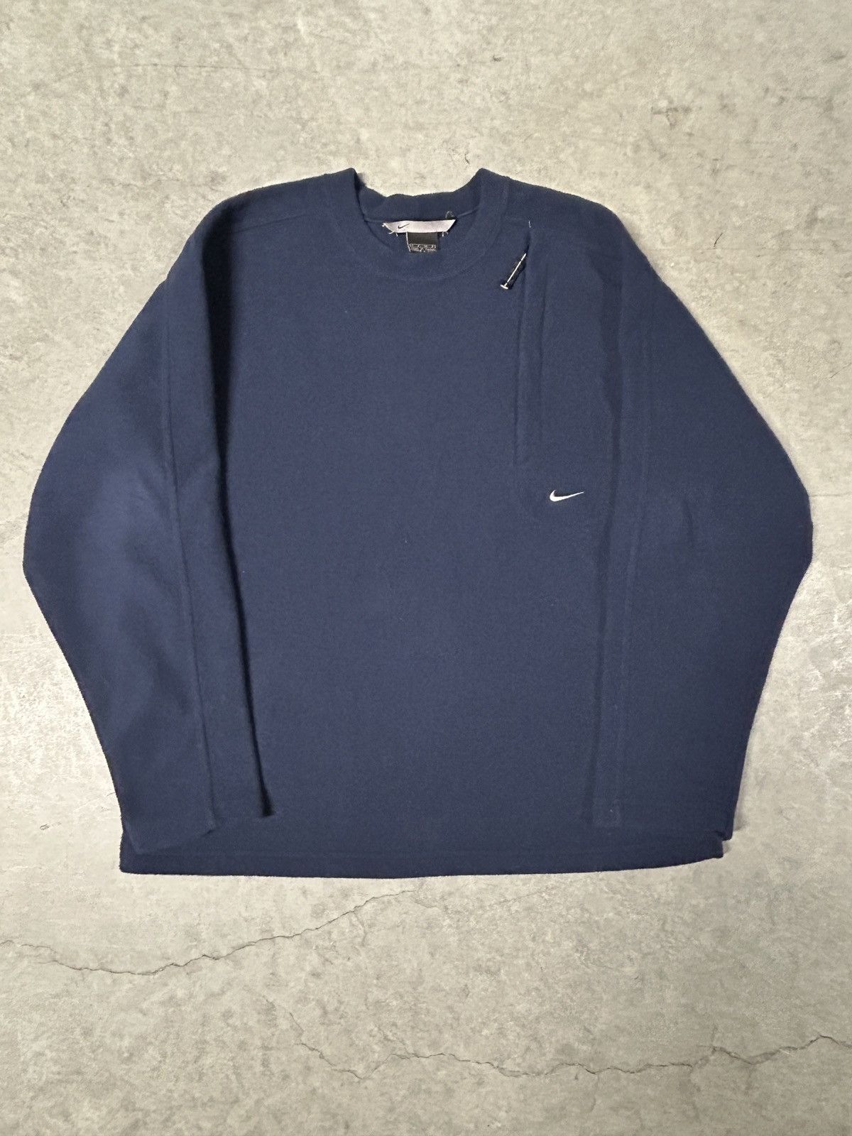 Nike Vintage Y2K Fleece Nike Sweatshirt Zip Pocket Baggy Fit Size US M / EU 48-50 / 2 - 1 Thumbnail