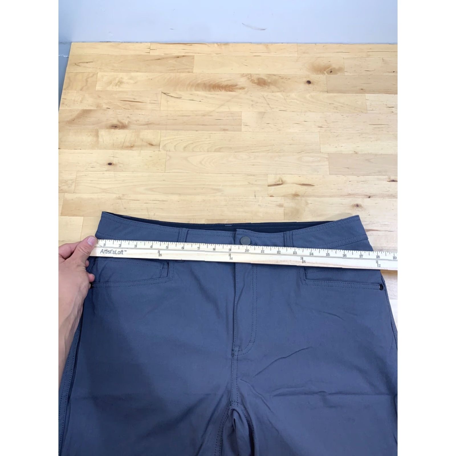Vintage Western Rise Mens Pants Chino Casual Stretch 34x30 Gray 10172 Regular Inseam 30 Size US 34 / EU 50 - 6 Thumbnail