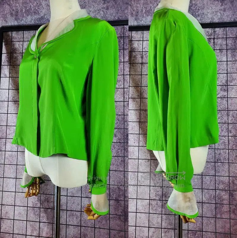 Dior Dior Green Silk Long Sleeve Top for Women . Size M / US 6-8 / IT 42-44 - 3 Thumbnail