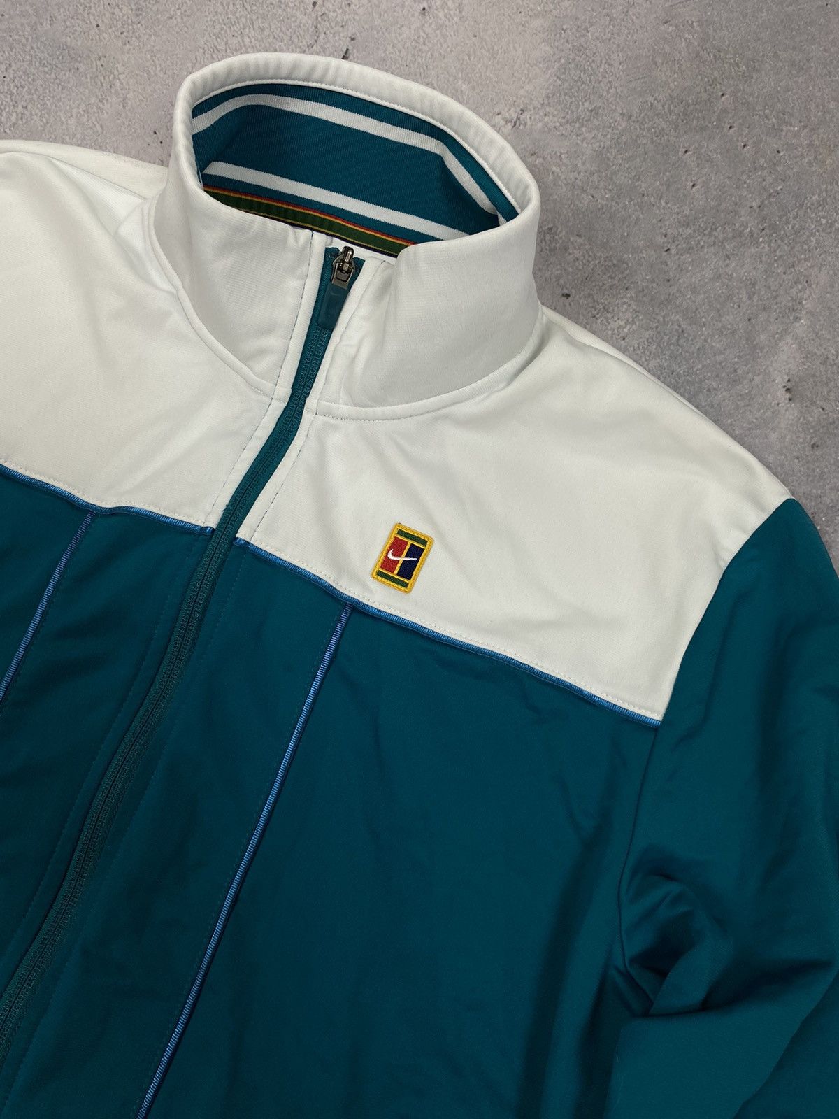 Nike Nike Court Men's Tennis Jacket Bright Spruce / White Size US S / EU 44-46 / 1 - 4 Thumbnail