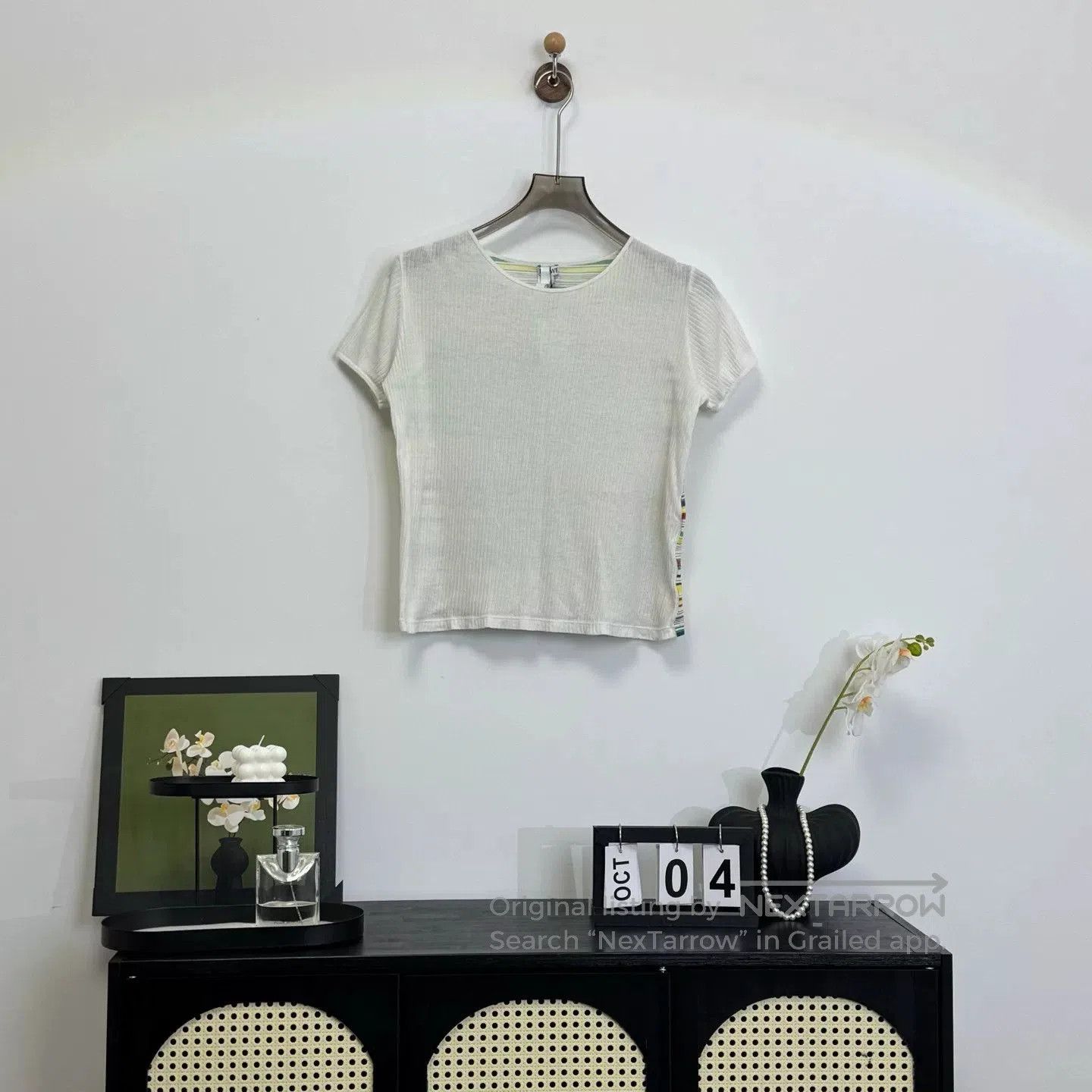 Loewe Embroidered Logo Short Sleeve Top.