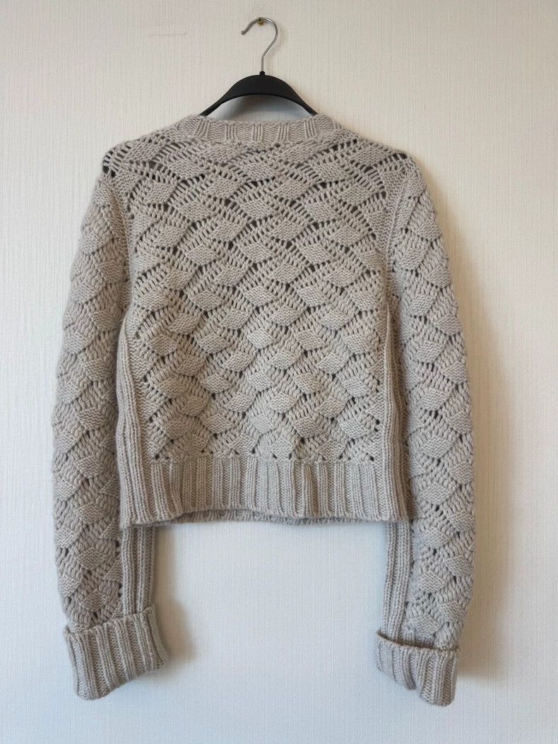 Loro Piana LORO PIANA Coarse Knit Cashmere Sweater Grayish Beige Size XS / US 0-2 / IT 36-38 - 3 Thumbnail