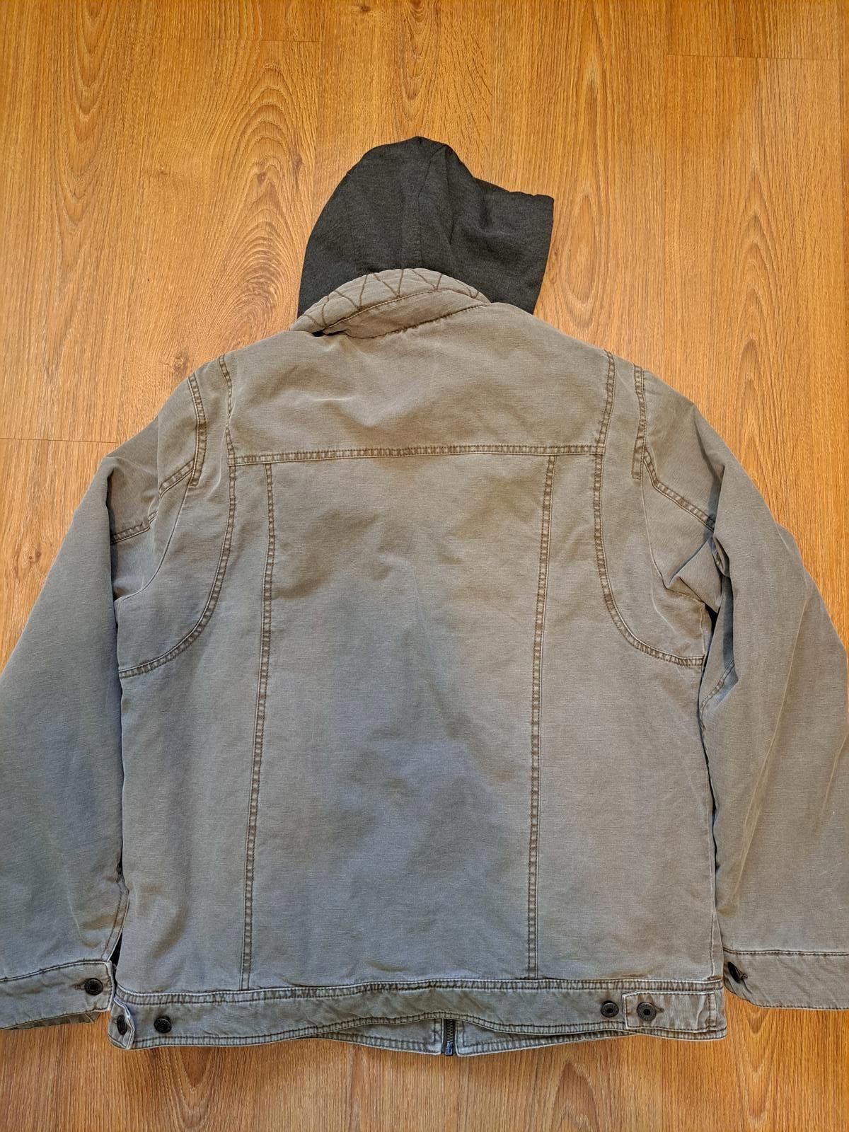 Levi's Levis Denim Jacket Mens Large Green Gray Cotton Hoodie Size US L / EU 52-54 / 3 - 9 Thumbnail