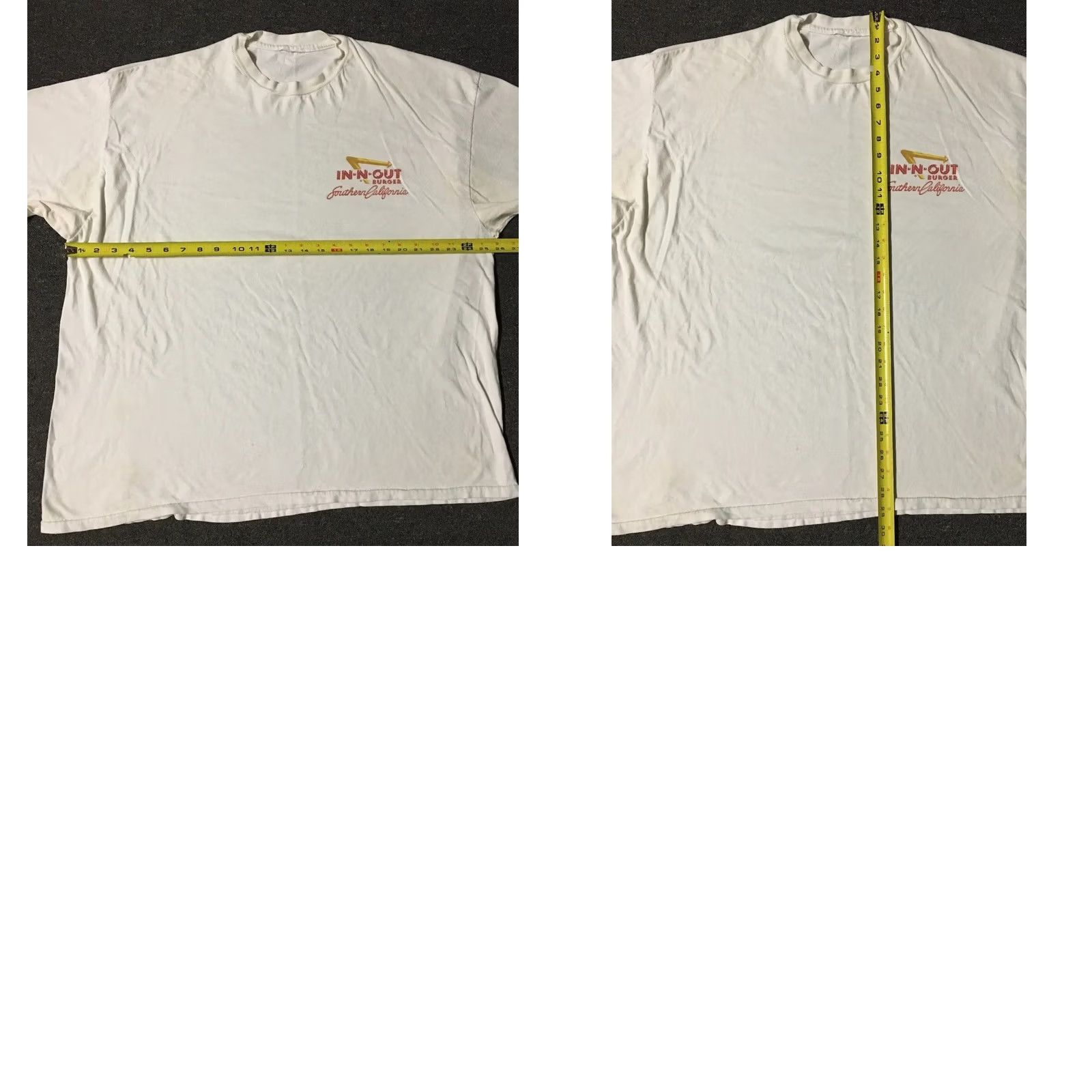 Vintage VINTAGE In N Out Burger Shirt 2XL T-Shirt Men White 90s 80s Biker Grunge Fast Food Art Distressed Powdered Distress Slogan/Logo Size US XXL / EU 58 / 5 - 10 Thumbnail