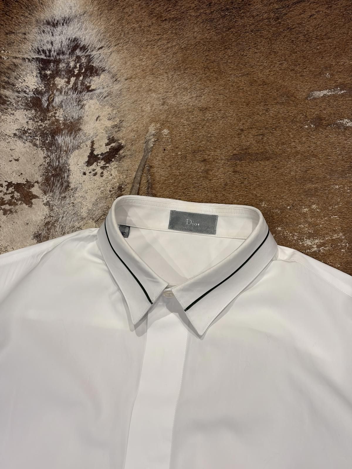Dior Dior Slim-Fit Cotton Shirt with Contrast Collar Trim Size US S / EU 44-46 / 1 - 4 Thumbnail