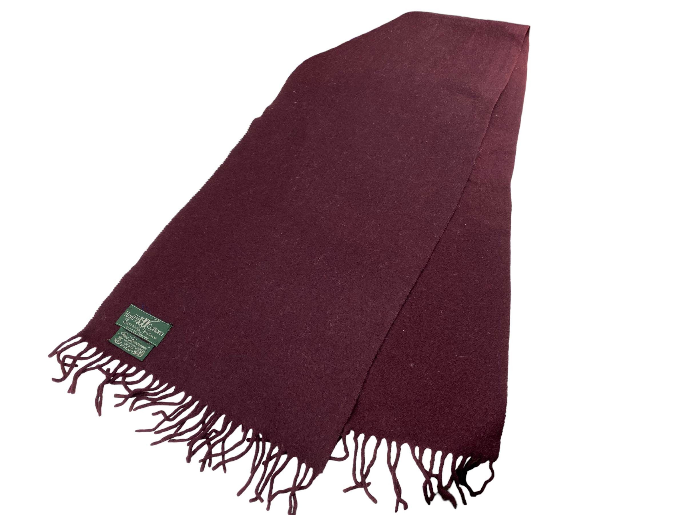 Henry Cotton's × Vintage Henry Cottons Pure LambsWool Vintage Scarf Made in Scotland Size ONE SIZE - 2 Thumbnail