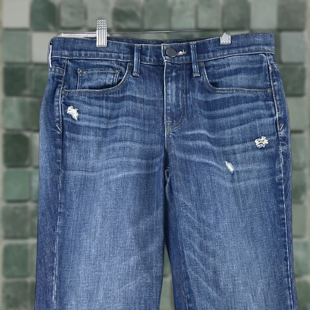 Vince Vince Jeans Womens 25 Blue Denim Mid-Rise Relaxed Rolled 5-Pocket City USA Bohemian Skinny Denim Jeans Women Size 42" / US 20 - 1 Thumbnail