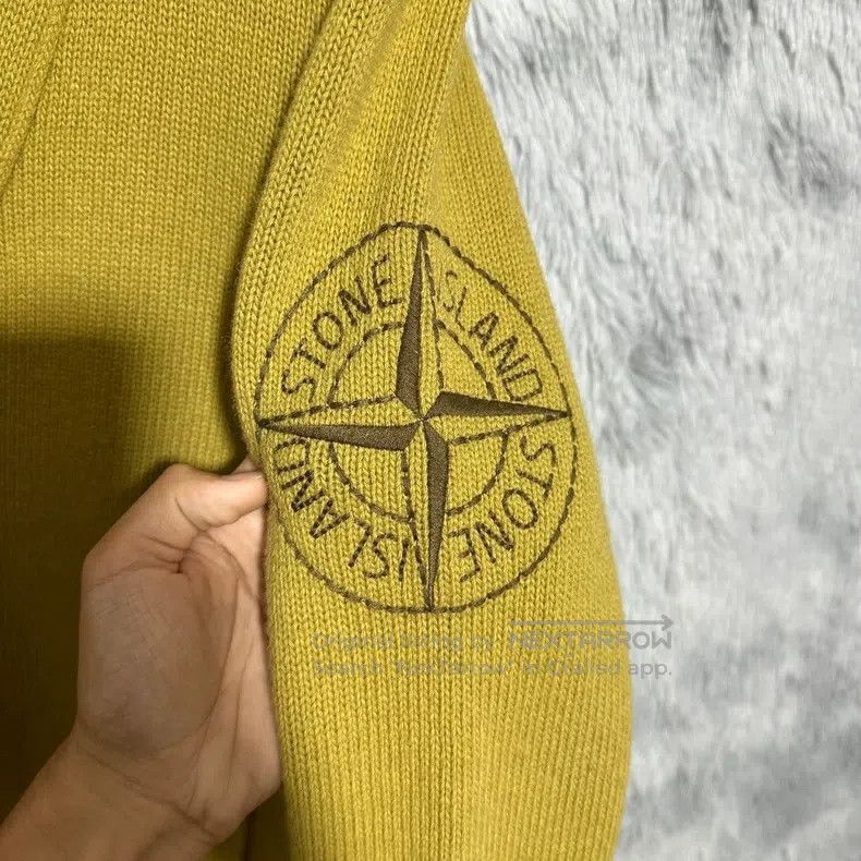 Stone Island Stone Island Embroidered Compass Logo Knit Jacket, Yellow, Size US M / EU 48-50 / 2 - 3 Thumbnail