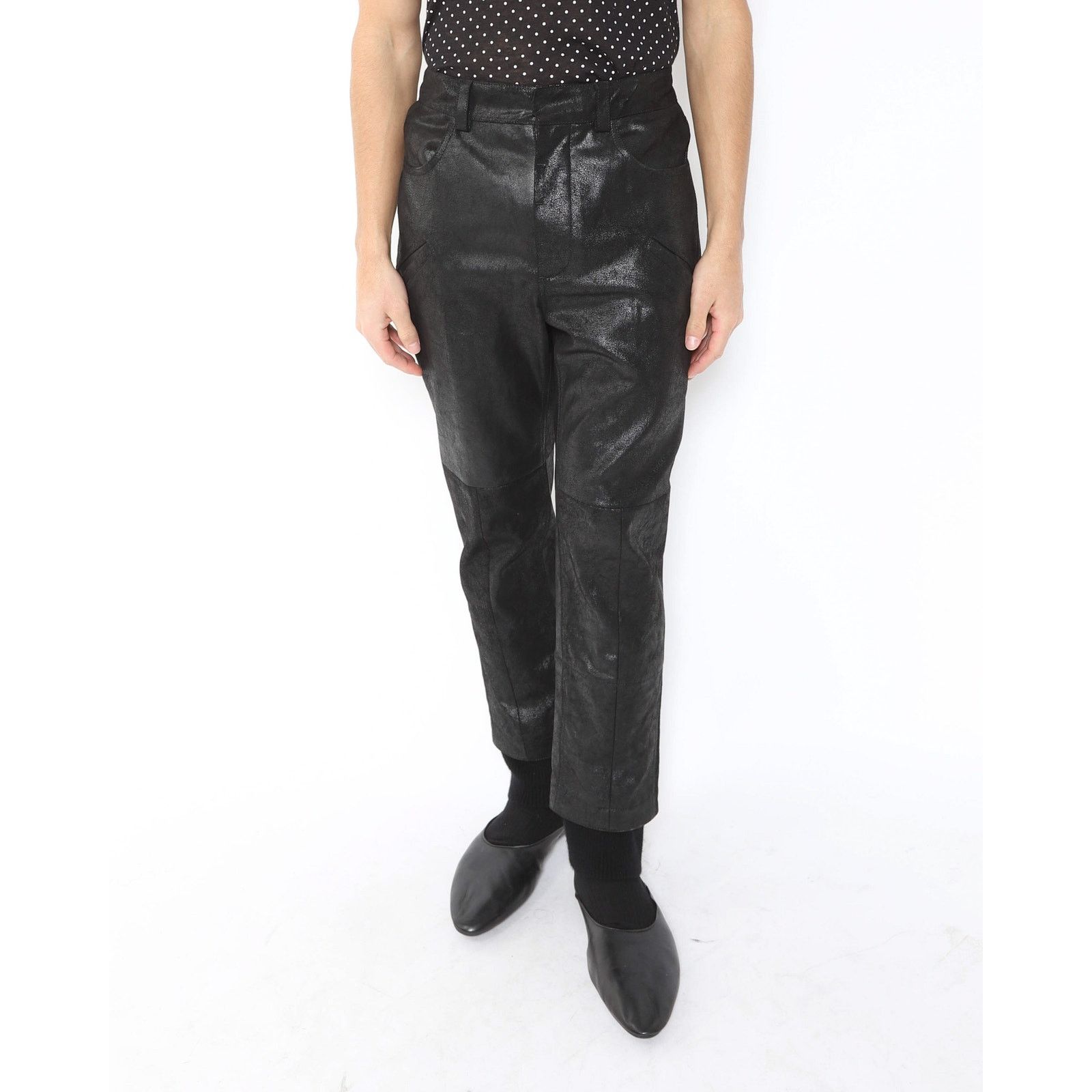 Haider Ackermann Leather Trousers with Sock Size US 30 / EU 46 - 4 Thumbnail