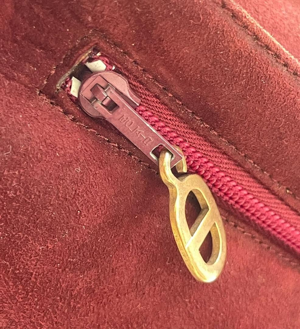 Christian Dior Monsieur Christian Dior Suede Leather Burgundy Shoulder Bag Size ONE SIZE - 19 Thumbnail