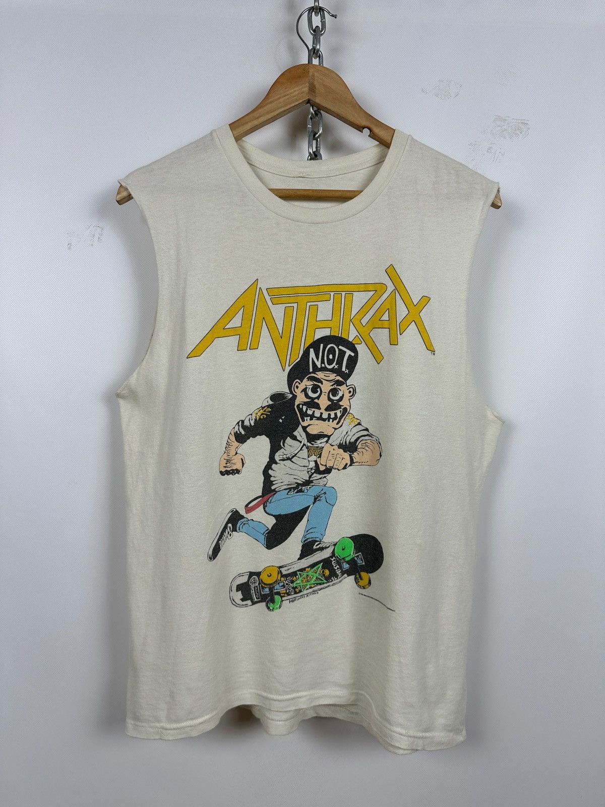 Band Tees 1987 Vintage Anthrax Skate Mosh It Up Sleeveless Size US M / EU 48-50 / 2 - 1 Thumbnail