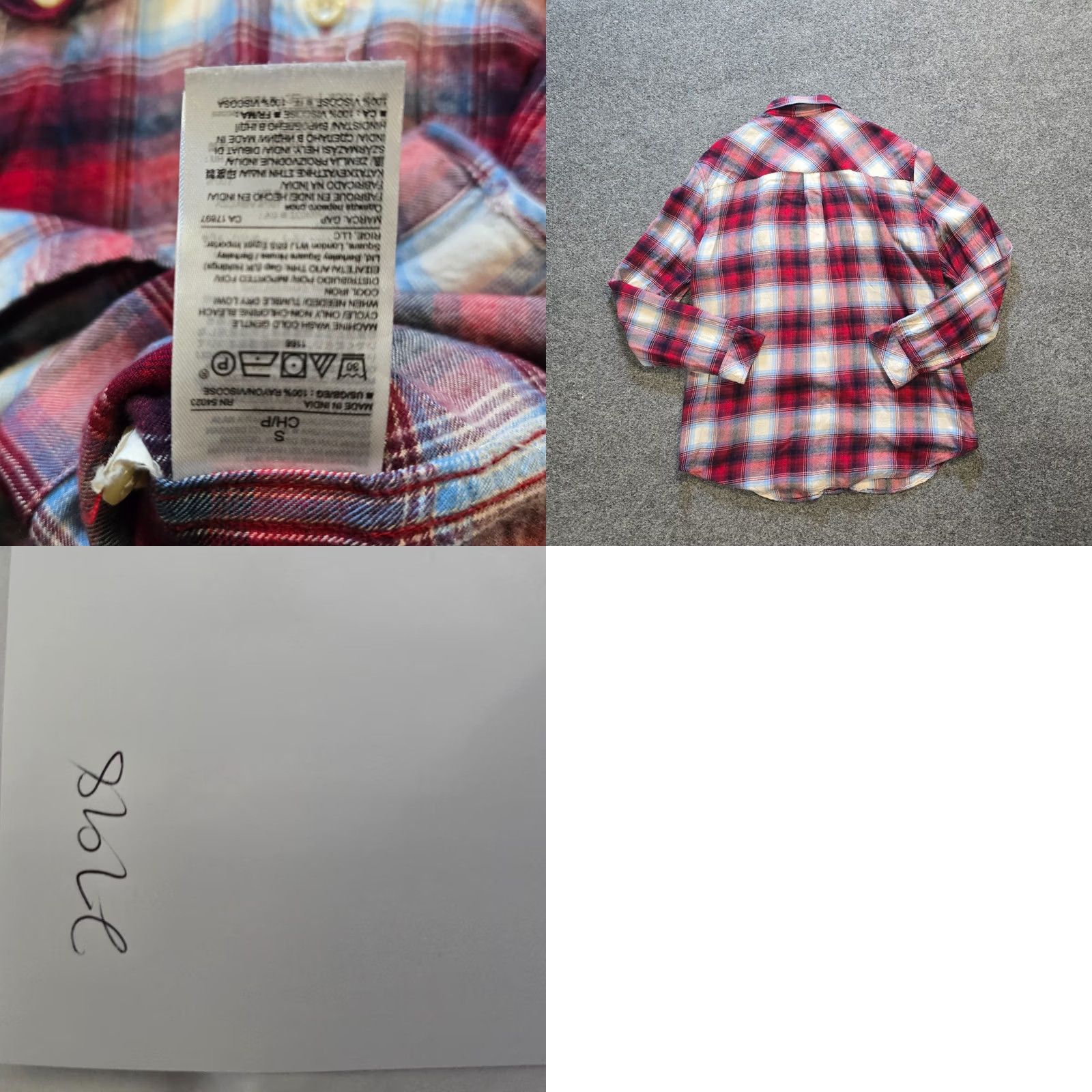 Gap Gap Top Womens Size Small Red Plaid Flannel Pendleton Button Up Casual Outdoors Shirt Size S / US 4 / IT 40 - 8 Thumbnail