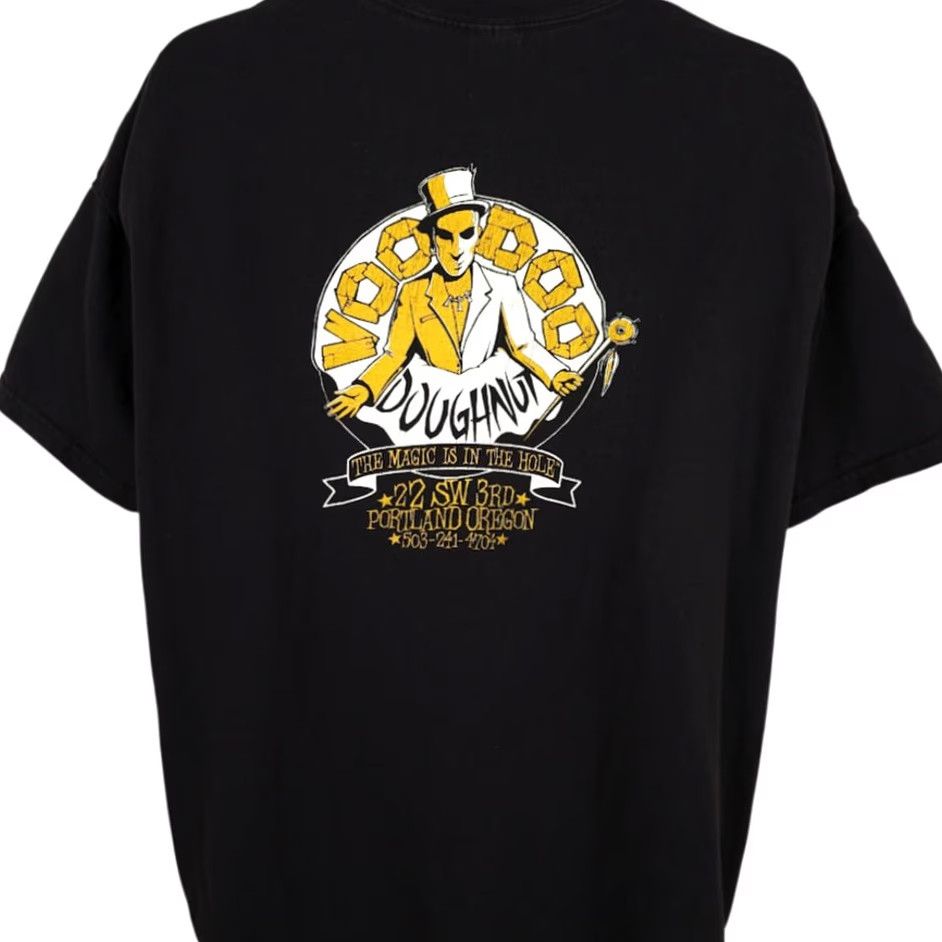 Hanes VINTAGE Hanes T Shirt Mens Size 2XL Black Y2K The Magic Is In The Hole Size US XXL / EU 58 / 5 - 4 Thumbnail
