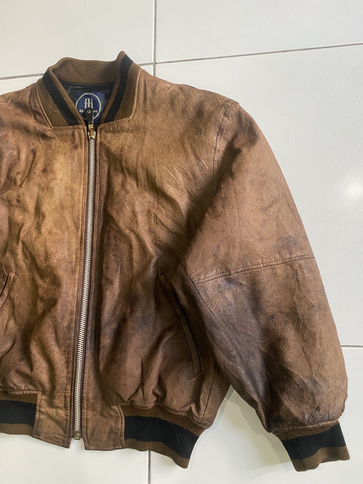 ABAHOUSE Vintage Abahouse international CompanyLeather Bomber jackets Size US L / EU 52-54 / 3 - 4 Thumbnail