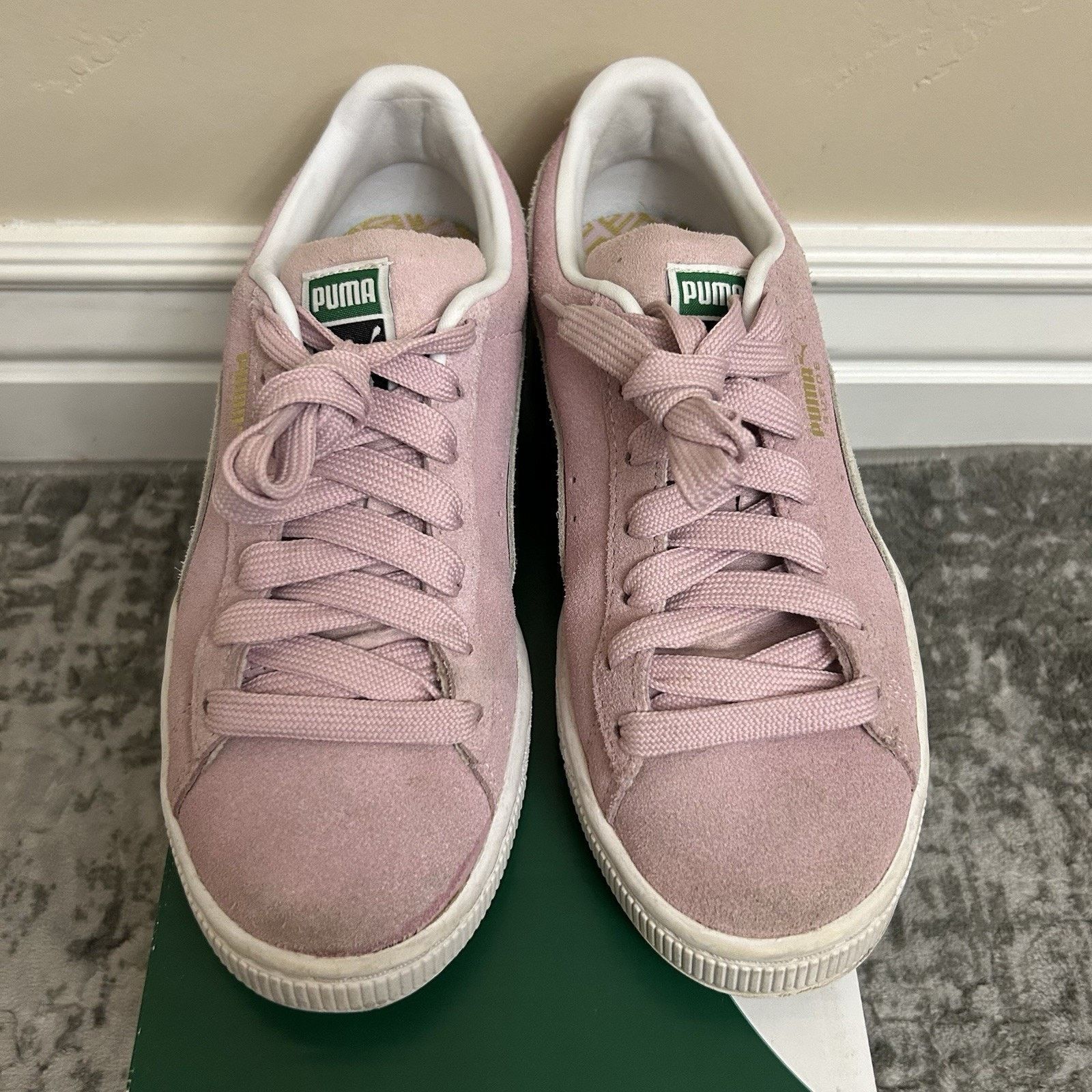 Puma Puma Suede Classic XXI Jr pink lady-puma white rose blanc Size US 7 / IT 37 - 1 Thumbnail