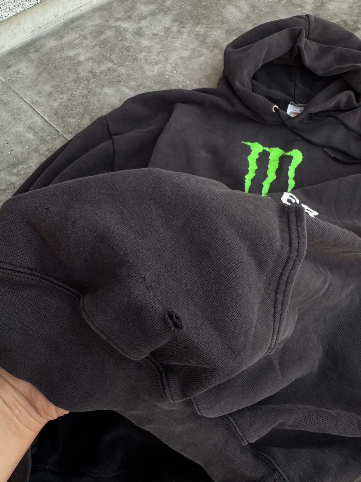 Vintage Vintage Monster Energy 00s hype streetwear y2k hoodie washed Size US XXL / EU 58 / 5 - 4 Thumbnail