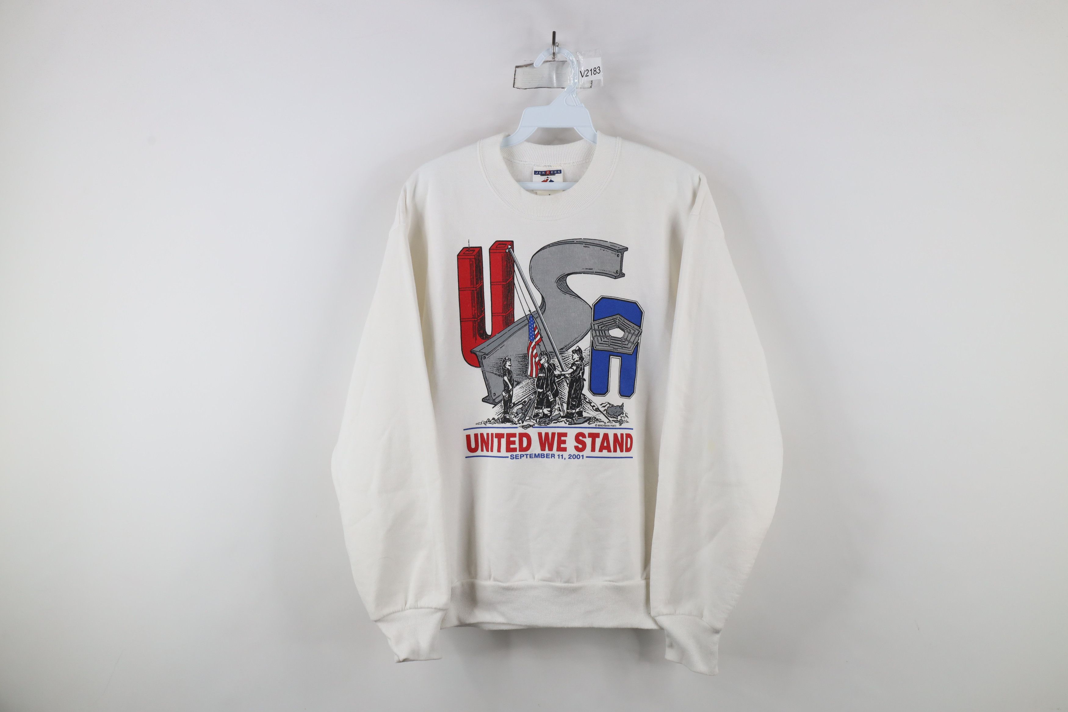 Vintage Vintage Y2K United We Stand September 11 Twin Sweatshirt Size US M / EU 48-50 / 2 - 1 Thumbnail