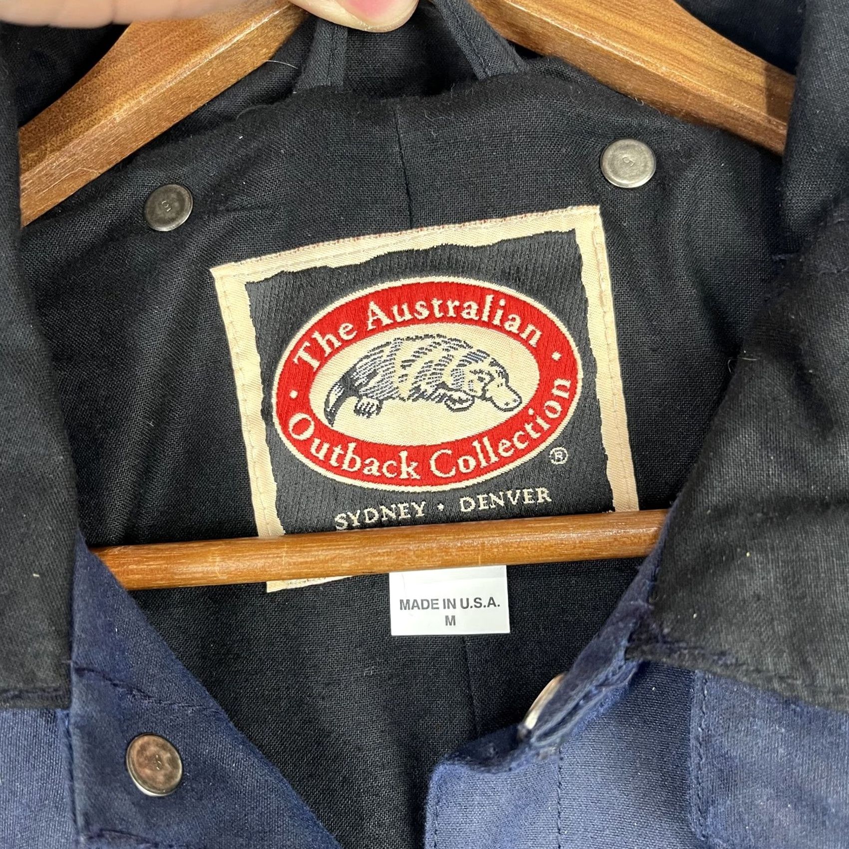 Vintage VINTAGE The Australian Outback Collection Jacket Mens Medium Navy Oilskin Waxed Duster USA Size US M / EU 48-50 / 2 - 7 Thumbnail