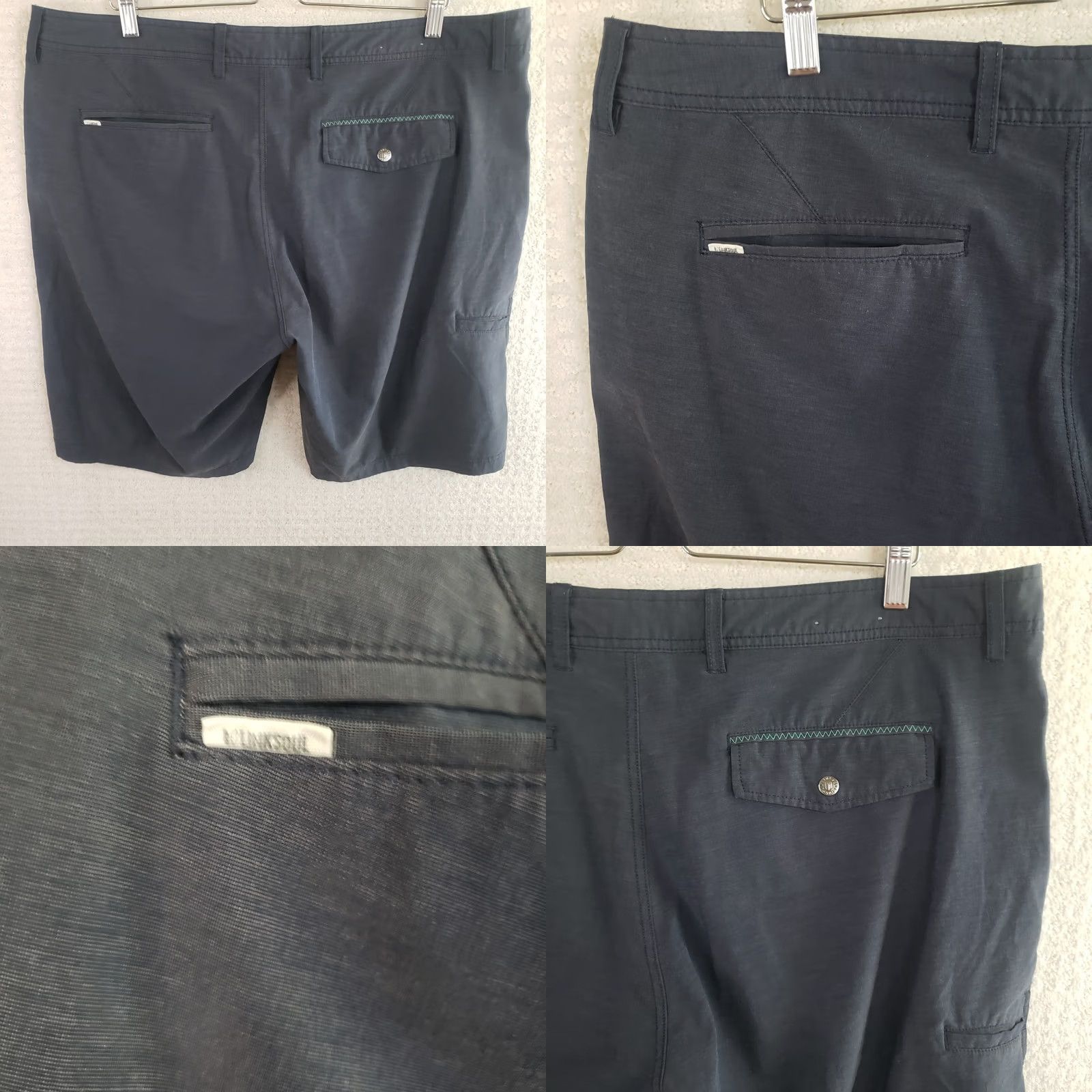 Vintage Linksoul Boardwalker Stretch Golf Performance Casual Shorts Mens Black 40x10 Size US 40 / EU 56 - 8 Thumbnail