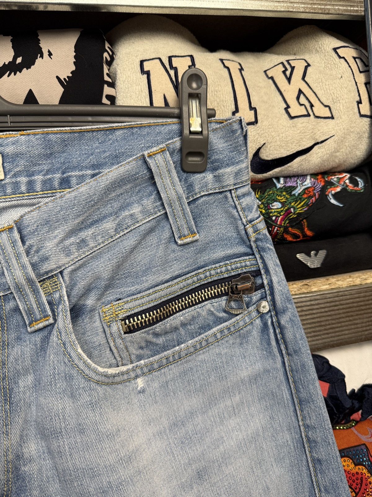 Levi's Levi's 506 Jeans 34 00s Regular Fit Straight Acid Wash Size US 34 / EU 50 - 6 Thumbnail