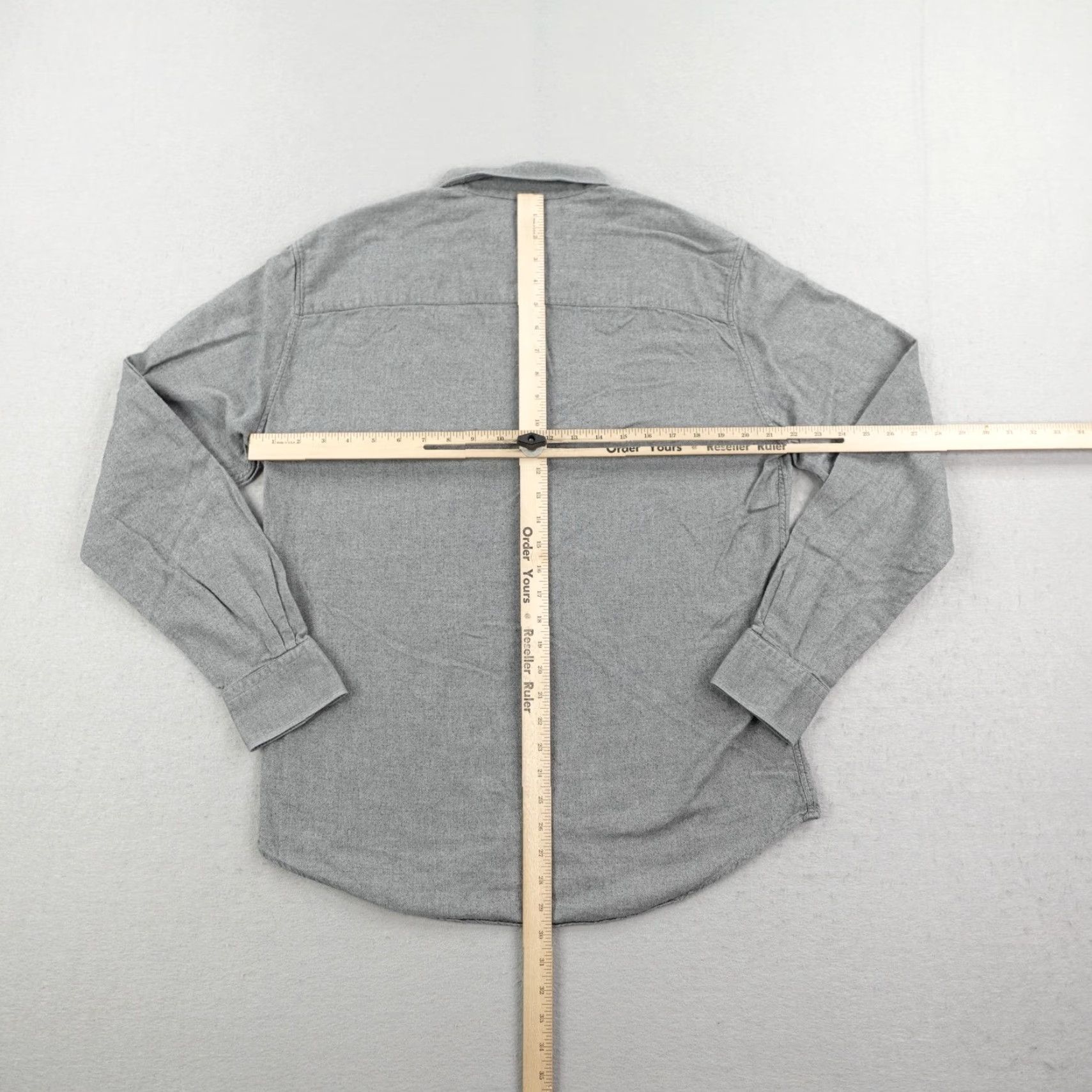 Ermenegildo Zegna Ermenegildo Zegna Shirt Mens XL Gray Flannel Button-Up Long Sleeve Cotton Size US XL / EU 56 / 4 - 6 Thumbnail