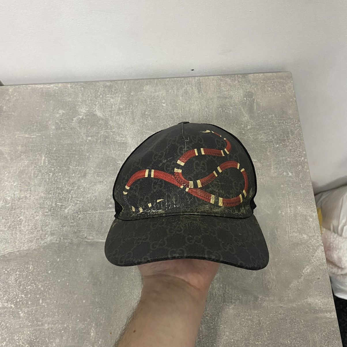 Gucci Gucci Snake Monogram Cap Hat Size 32 - 1 Thumbnail