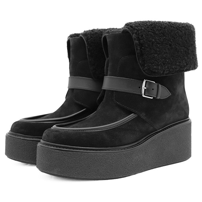 Hermes Hermes Hermes Hemisphere Suede Shearling Boots Leather Shoes DUTY FREE for USA Size ONE SIZE - 1 Thumbnail