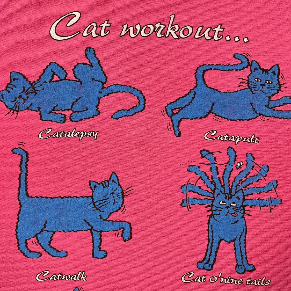 Vintage Vintage Cat Workout y2k graphic tee 90’s Size US M / EU 48-50 / 2 - 6 Thumbnail