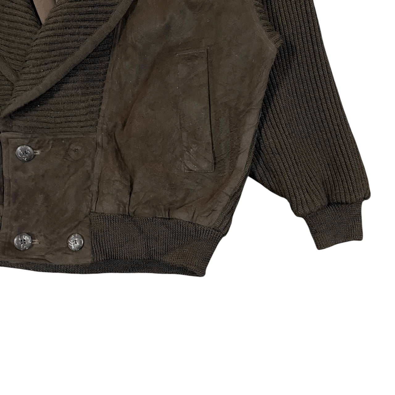 Issey Miyake Vintage Giovanni Uomo Wool Knit Bomber Jacket Issey Style Size US M / EU 48-50 / 2 - 4 Thumbnail