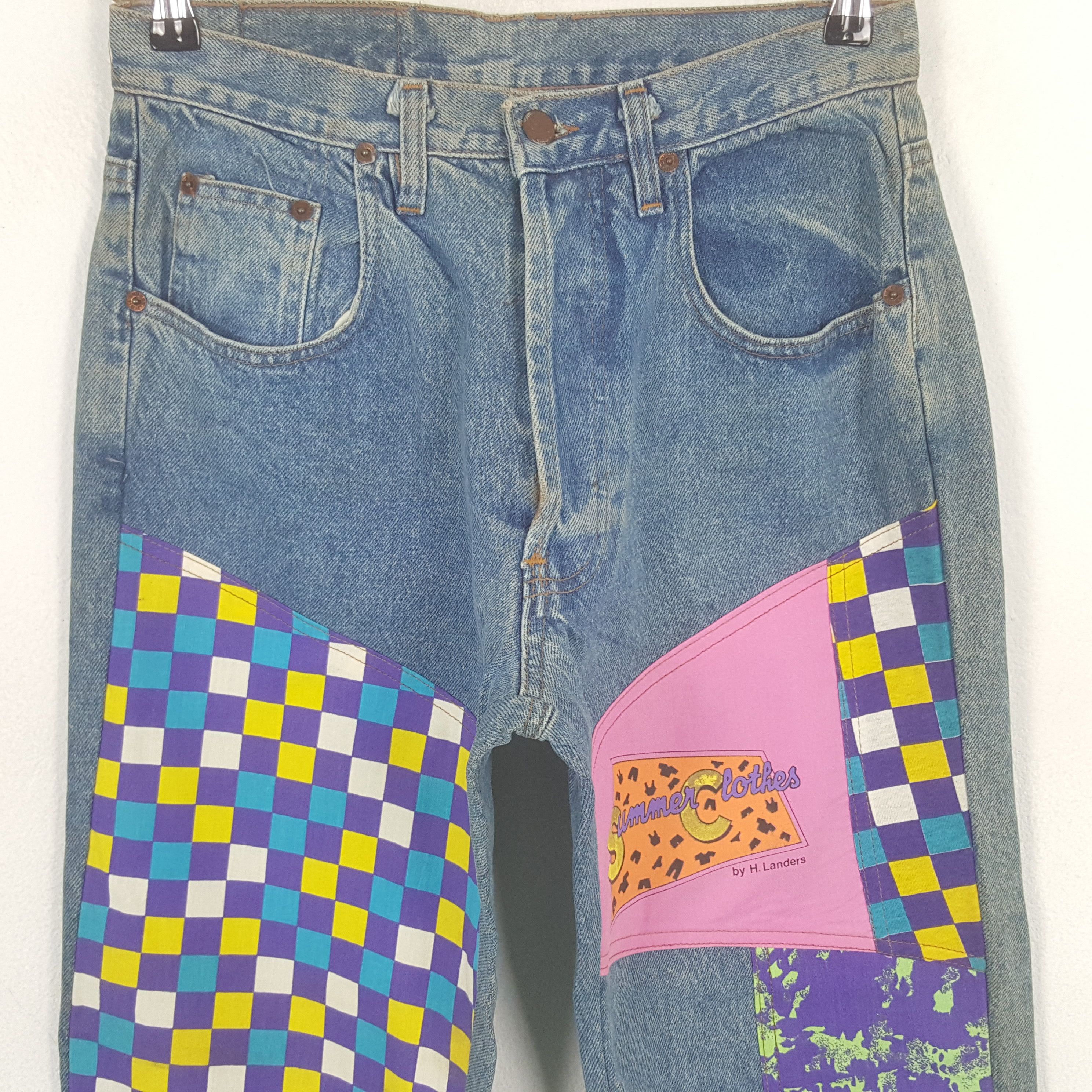 Other Vintage H Landers Patchwork Denim Jeans Size US 28 / EU 44 - 2 Thumbnail