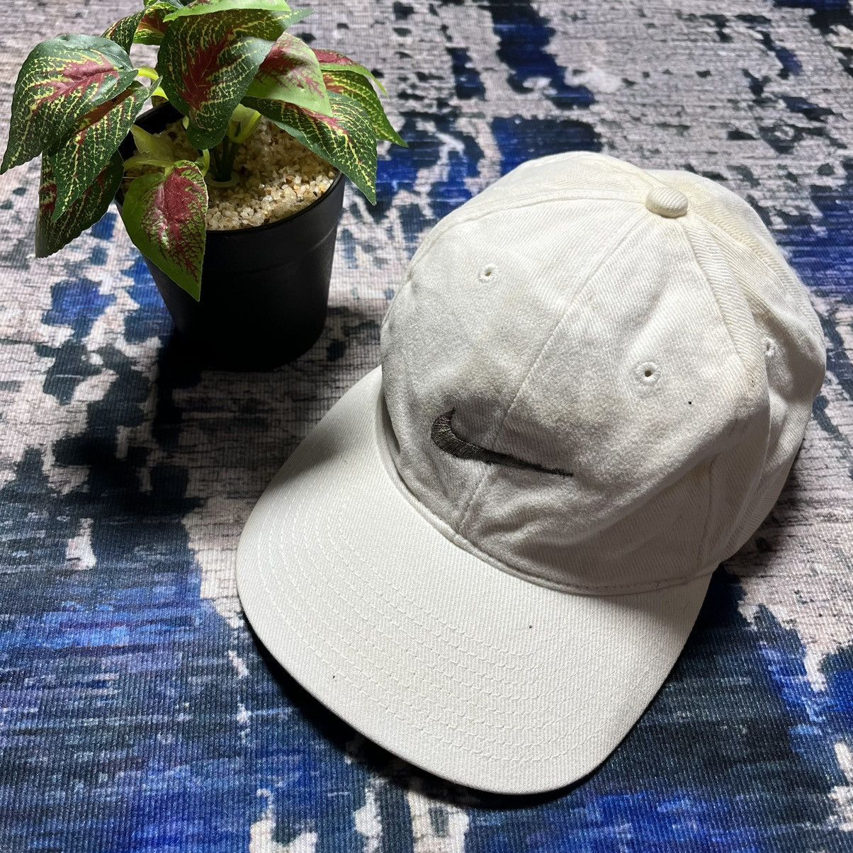 Nike × Vintage ⚡️STEALS⚡️Vintage Nike Embroidery Swoosh Logo Velcro Cap Size ONE SIZE - 1 Thumbnail