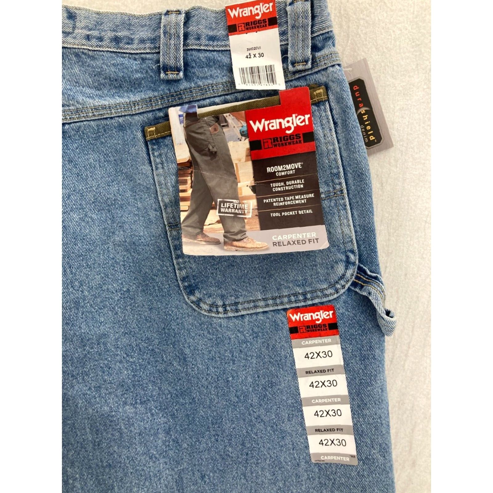 Wrangler Vintage Wrangler Riggs Mens 42x30 Relaxed Boot Cut Jeans Blue USA Classic Size US 42 / EU 58 - 7 Thumbnail