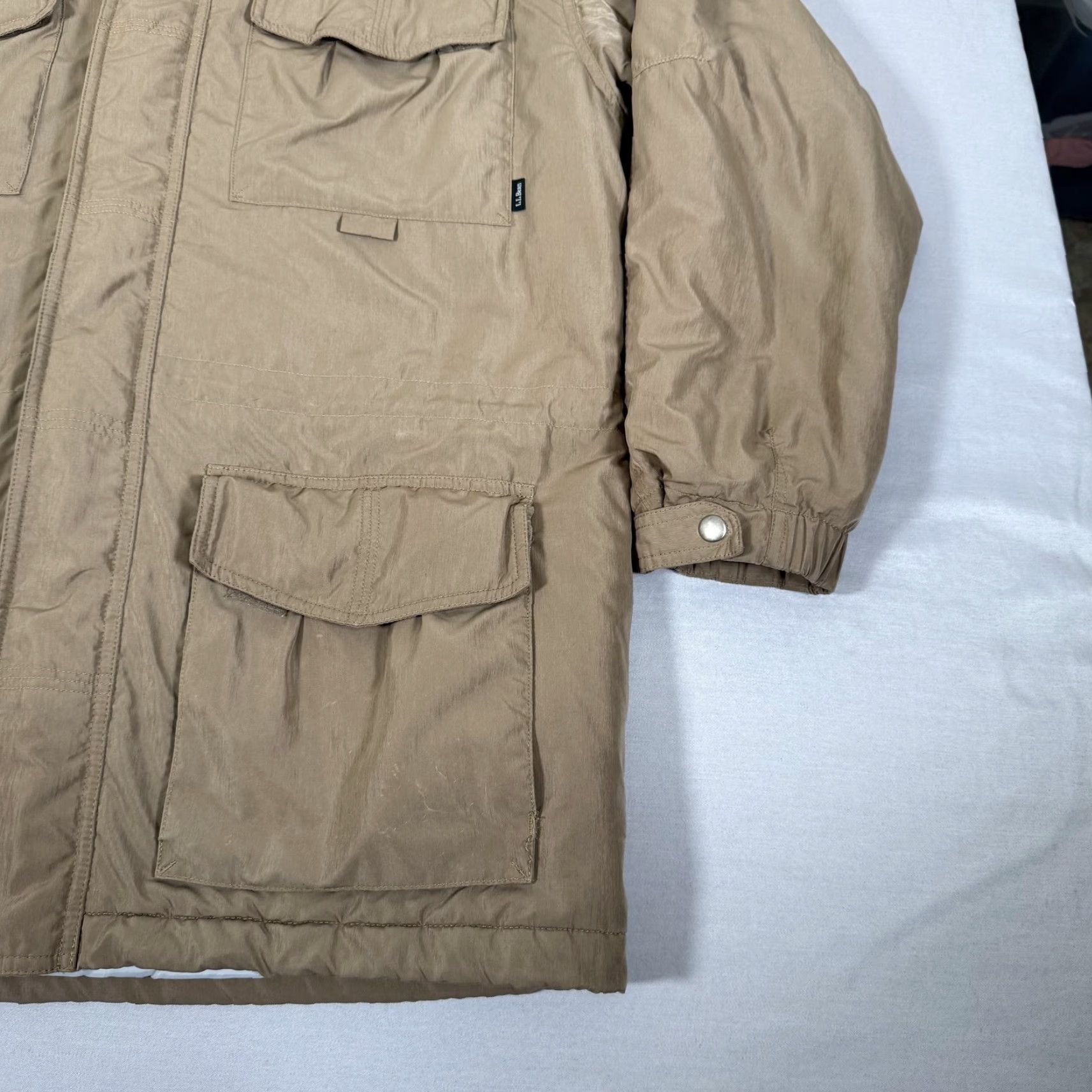 Vintage VINTAGE LL Bean Jacket Mens Large Brown Chore Barn Coat Parka Primaloft Zip Up Outdoor Size US L / EU 52-54 / 3 - 5 Thumbnail
