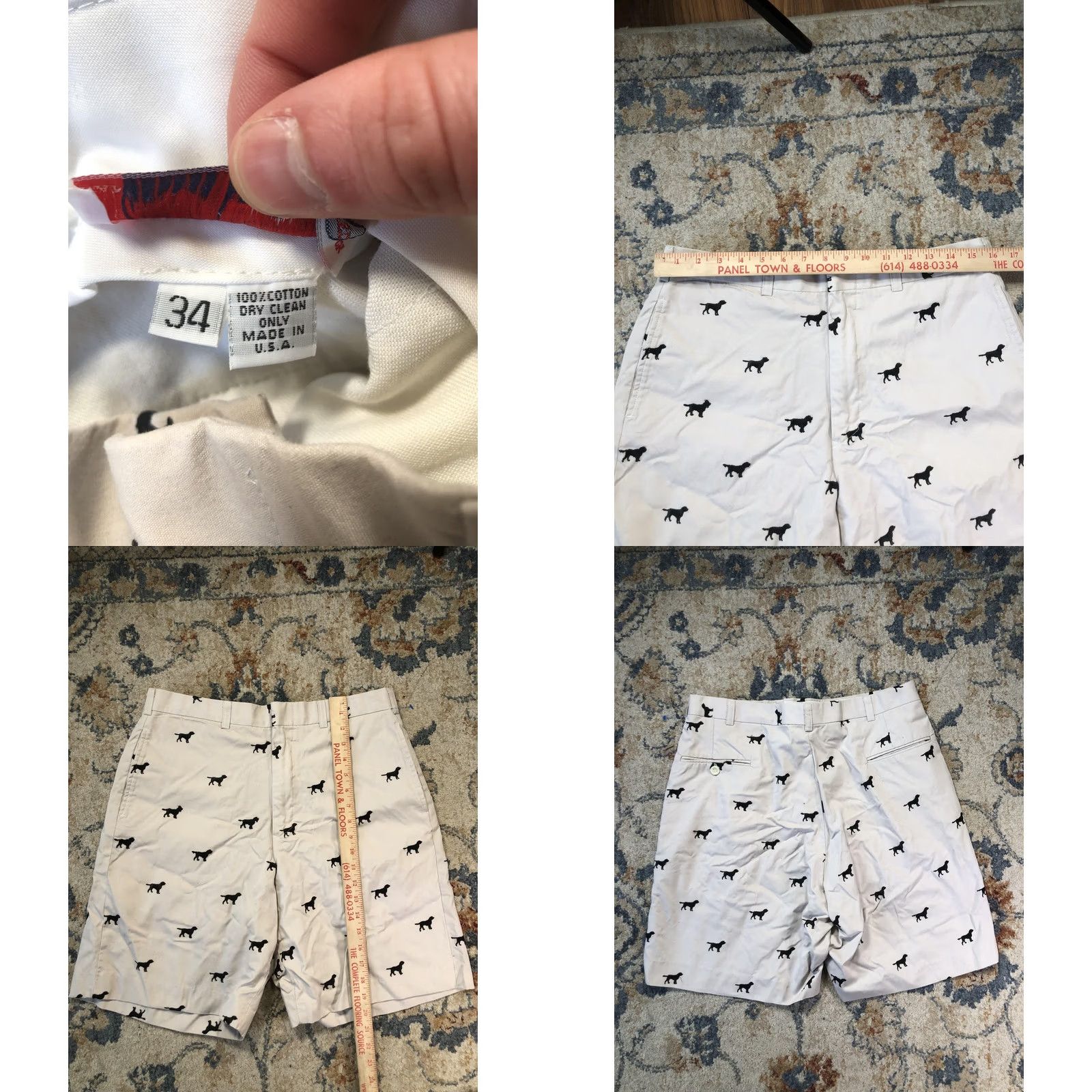 Vintage Murray's Toggery Shop Shorts Mens 34 Beige Dog Embroidered Chino 9 Inseam Size US 34 / EU 50 - 8 Thumbnail