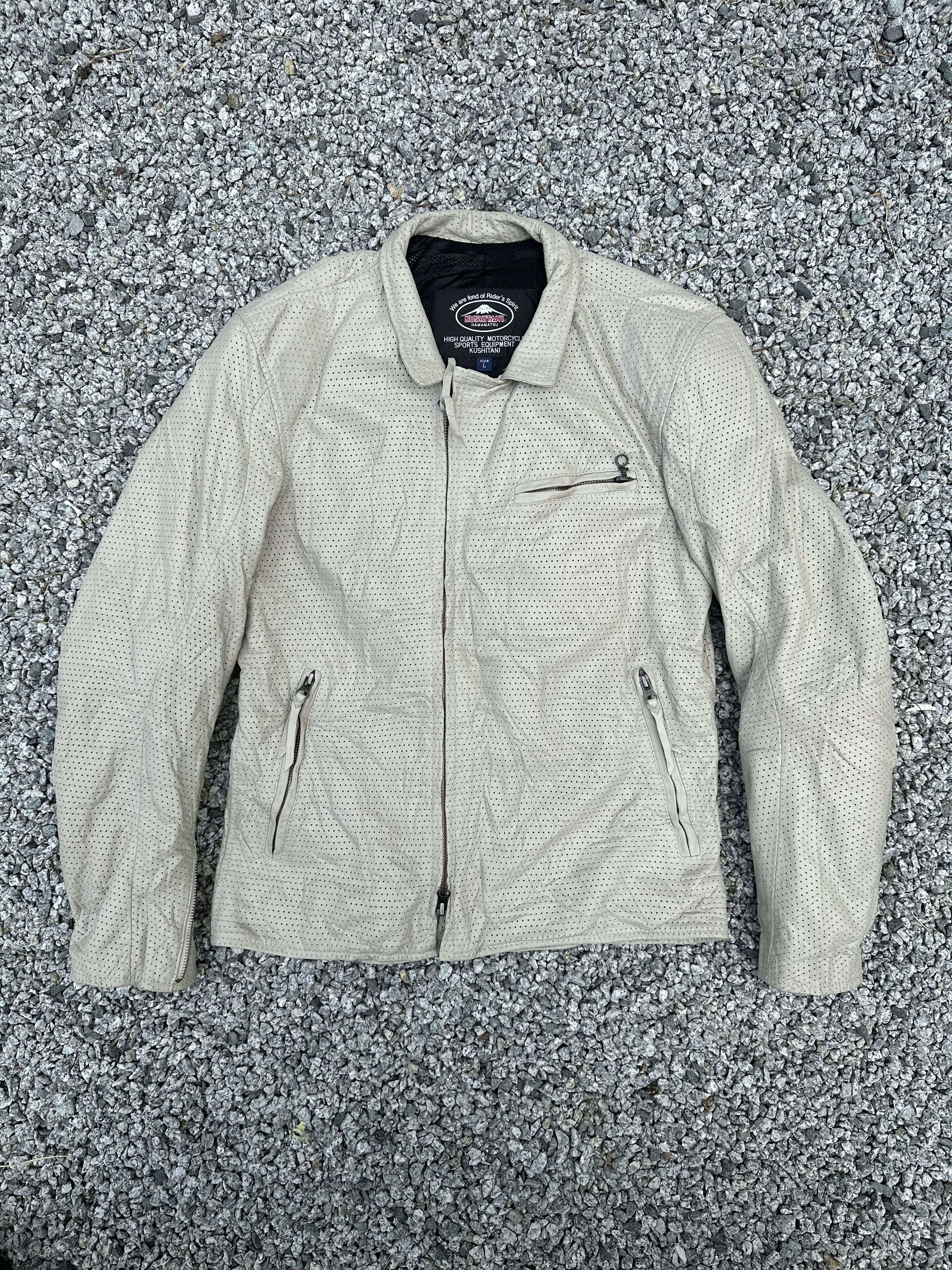 Dainese Vintage Kushitani Hamamatsu Leather Jacket Racing Padded Size US L / EU 52-54 / 3 - 1 Thumbnail