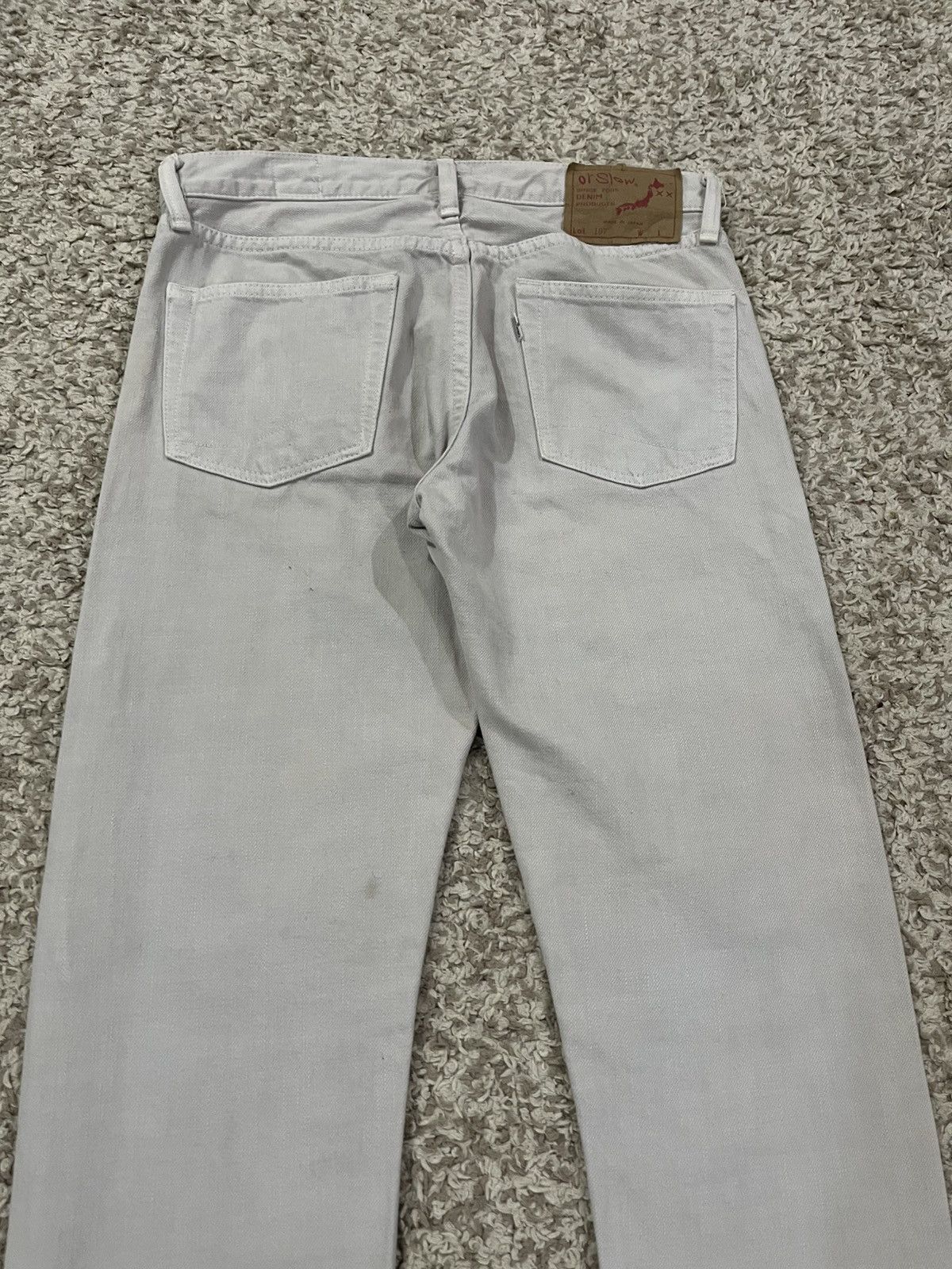 Orslow Vintage Orslow 107 Ivy Fit White Denim Jeans – Non-Selvedge Size US 29 - 12 Thumbnail