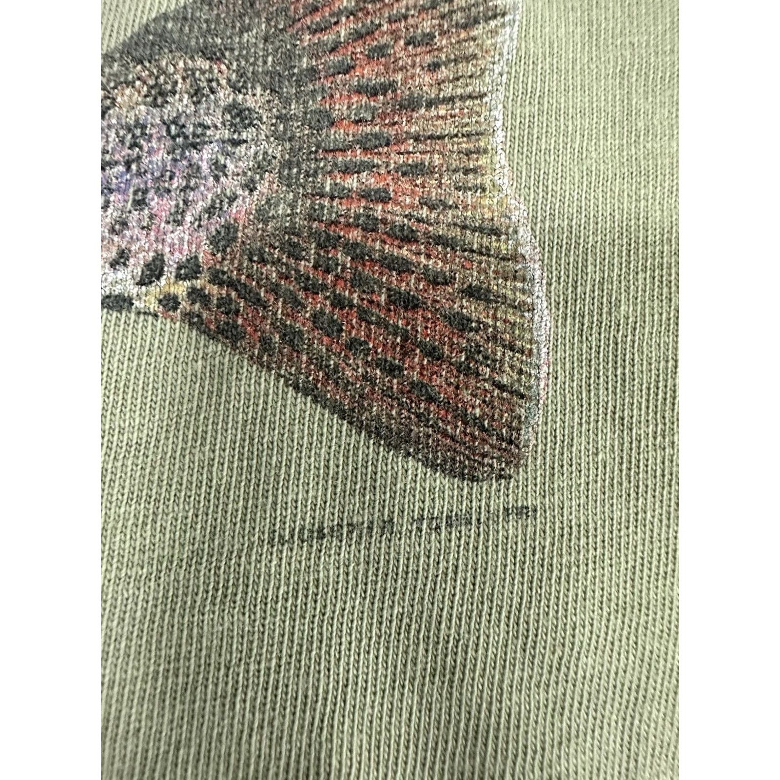 Rainbow VTG Simms Fishing Rainbow Trout Worn Outdoor Camping T-Shirt M Men Green Shirt Fly Fishing Mens Distressed Used Pattern Size US M / EU 48-50 / 2 - 5 Thumbnail