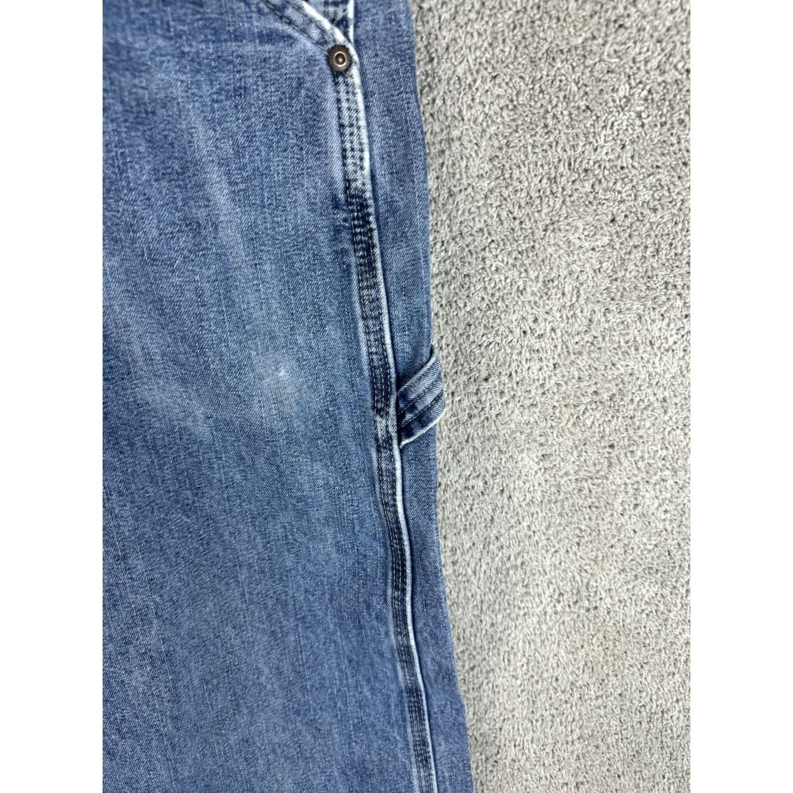 Wrangler Wrangler Carpenter Jeans Mens 38x30 Blue Denim Workwear Utility Relaxed Straight Pants Size US 38 / EU 54 - 5 Thumbnail