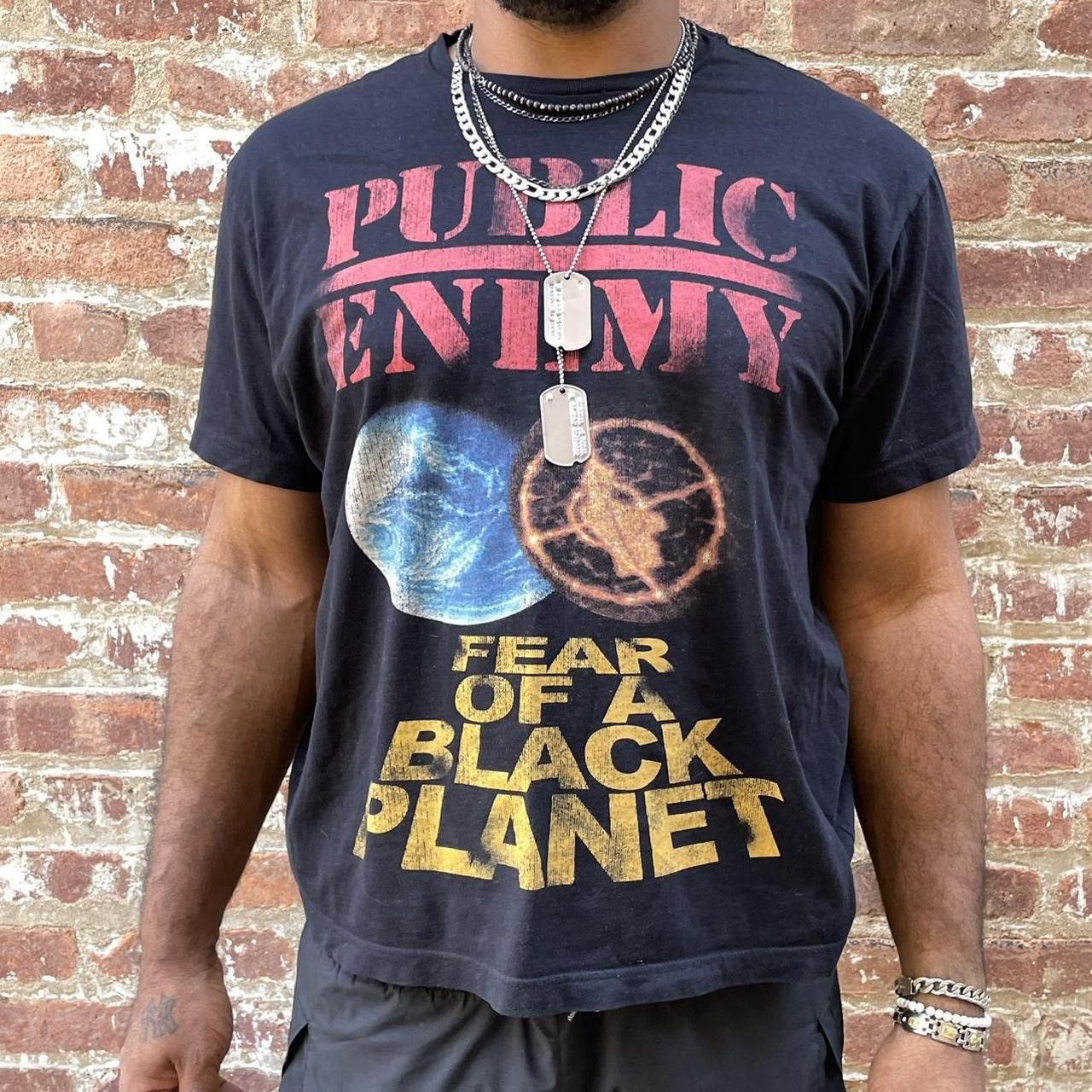 image of Band Tees x Vintage Public Enemy Tee in Black, Men's (Size 2XL)