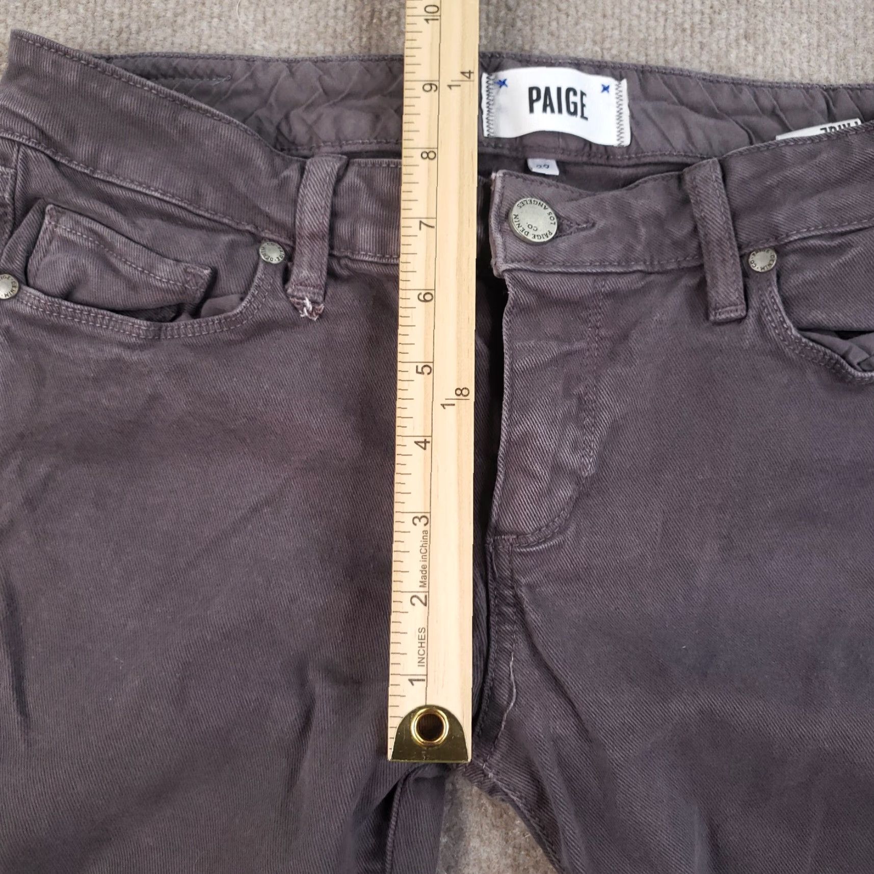 Paige VINTAGE Paige Skinny Jeans Womens Low Rise 29x30 Gray Denim Stretch 90s Casual Womens Size 29" - 7 Thumbnail