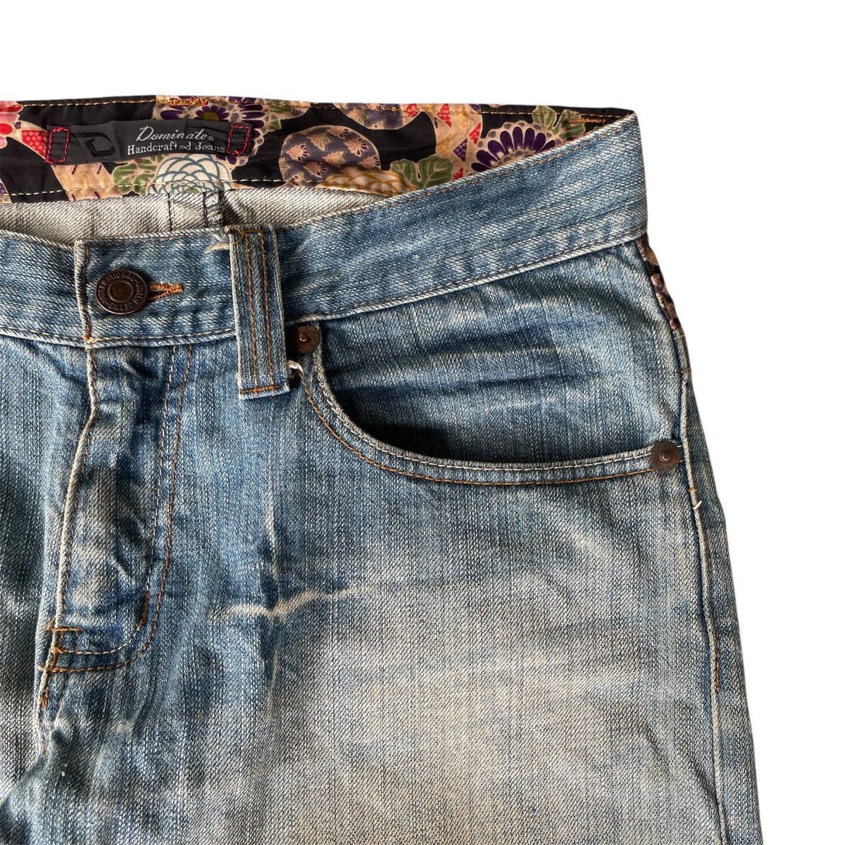 Kapital Y2k Japan Dominate Handcrafted Floral Sukajan Mudwash Jeans Size US 32 / EU 48 - 6 Thumbnail