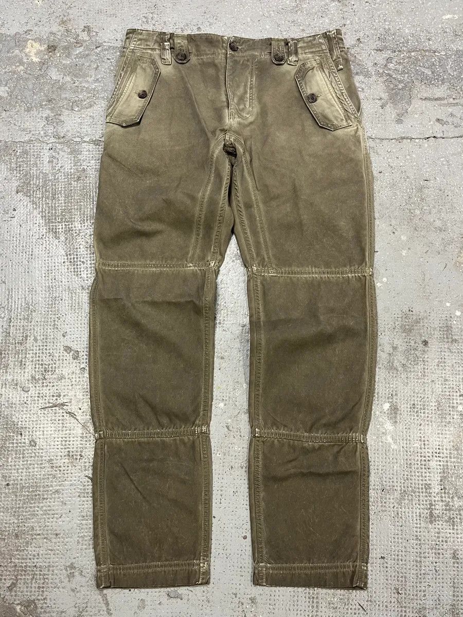 Dolce & Gabbana × Vintage 2000s Dolce & Gabbana Olive Eroded Cargo Pants Size US 32 / EU 48 - 6 Thumbnail