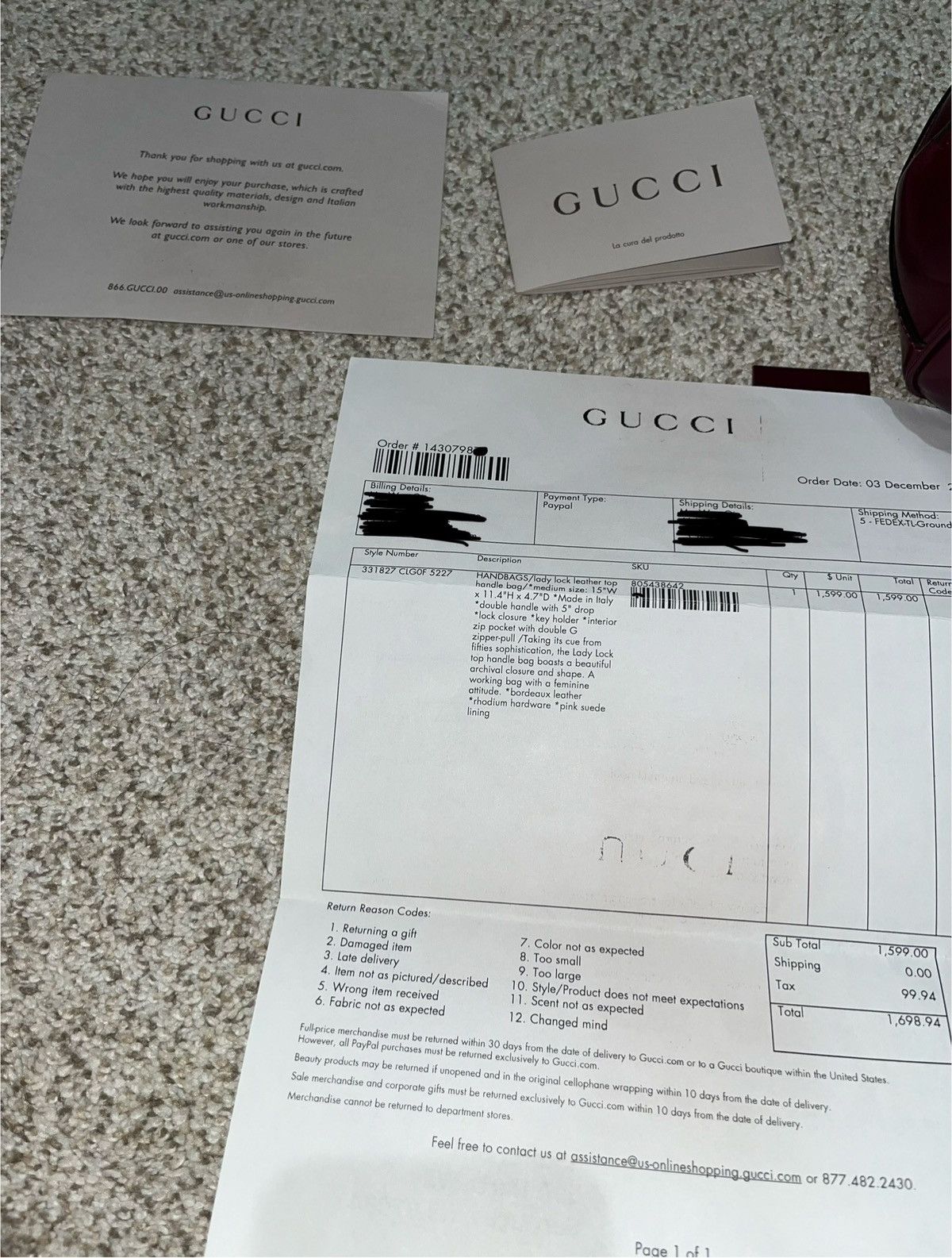 Gucci Gucci Burgundy Lady Lock Handbag Size ONE SIZE - 13 Thumbnail
